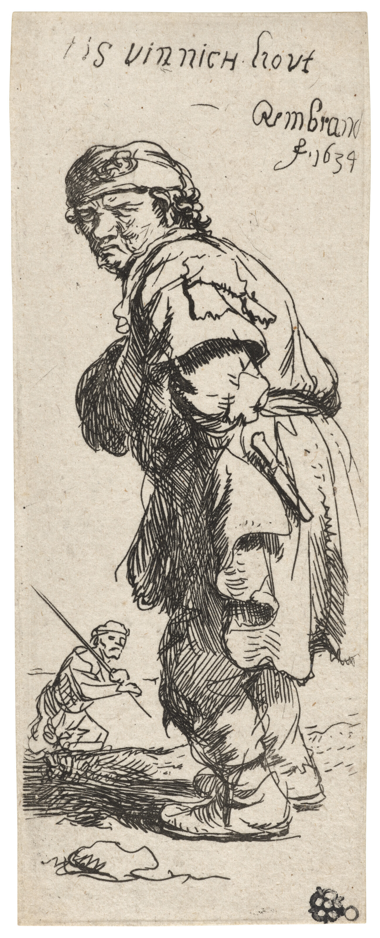Rembrandt van Rijn — Крестьянин кричит: "Это виннич коут", и крестьянин отвечает: "Дац Ниет"., изображение 2