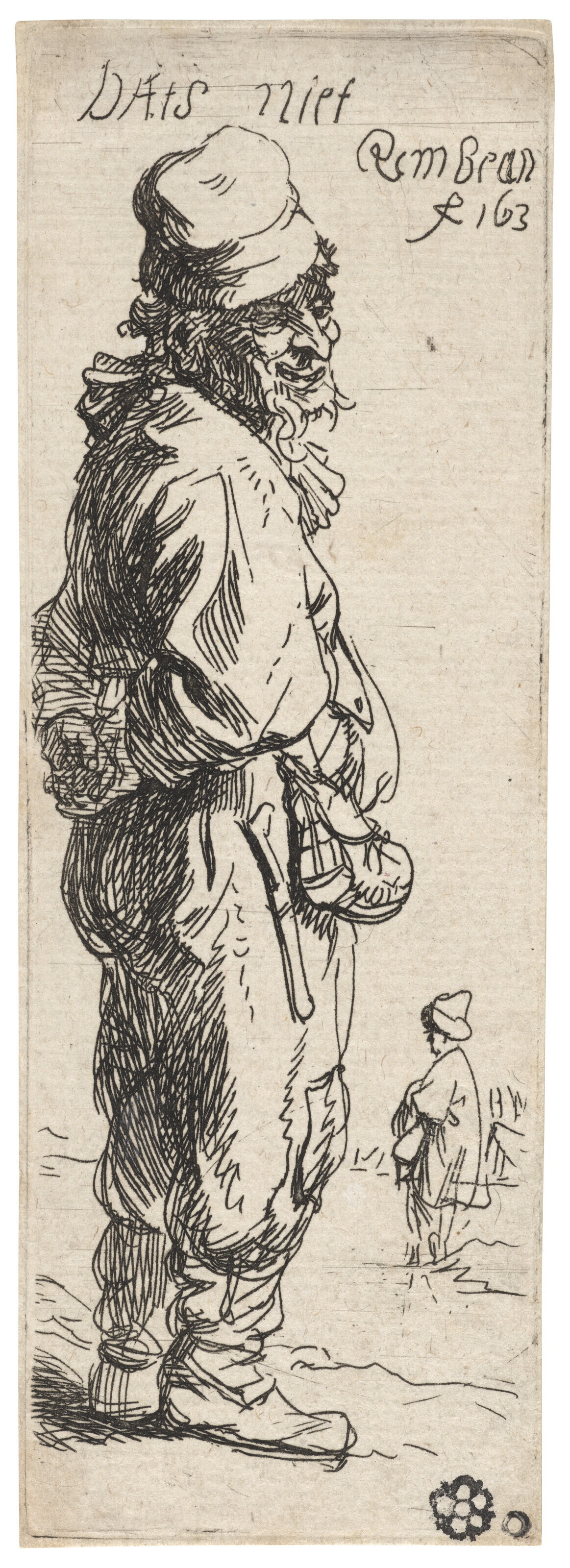 Rembrandt van Rijn — Крестьянин кричит: "Это виннич коут", и крестьянин отвечает: "Дац Ниет"., изображение 3