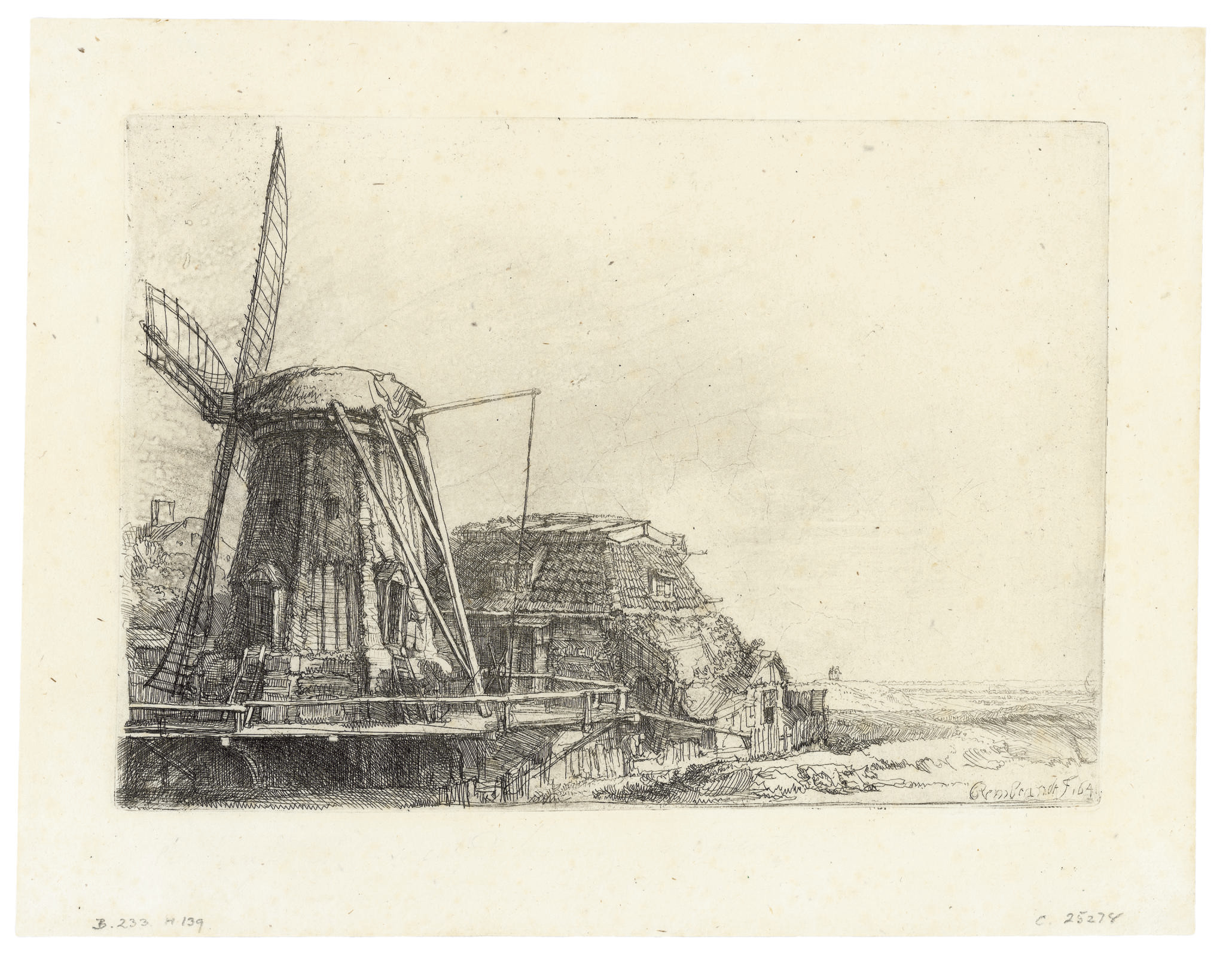 Rembrandt van Rijn — Ветряная мельница (В., Зал. 233; Н. 179)