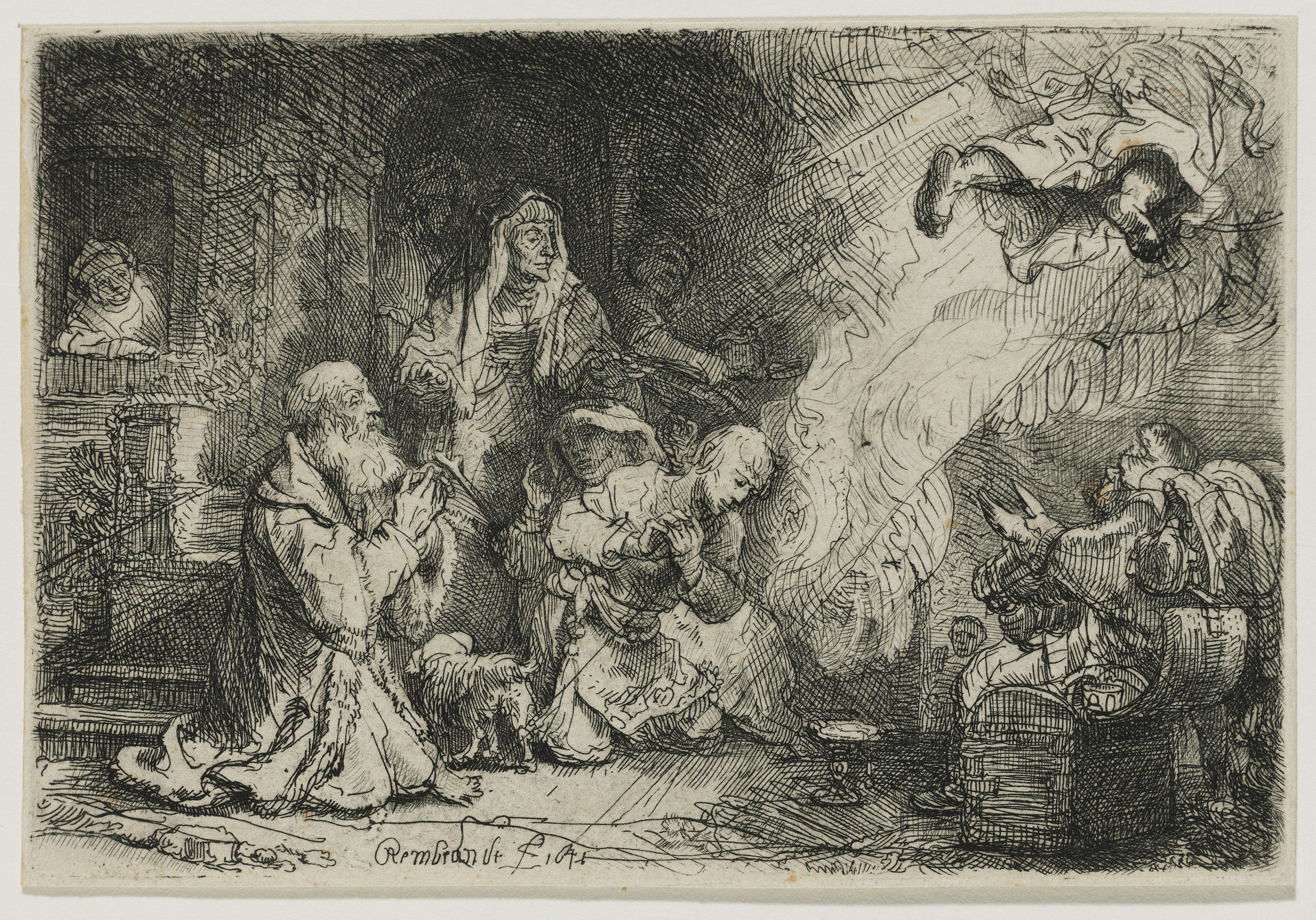 Rembrandt van Rijn — Бегство в Египет: переправа через ручей, изображение 2