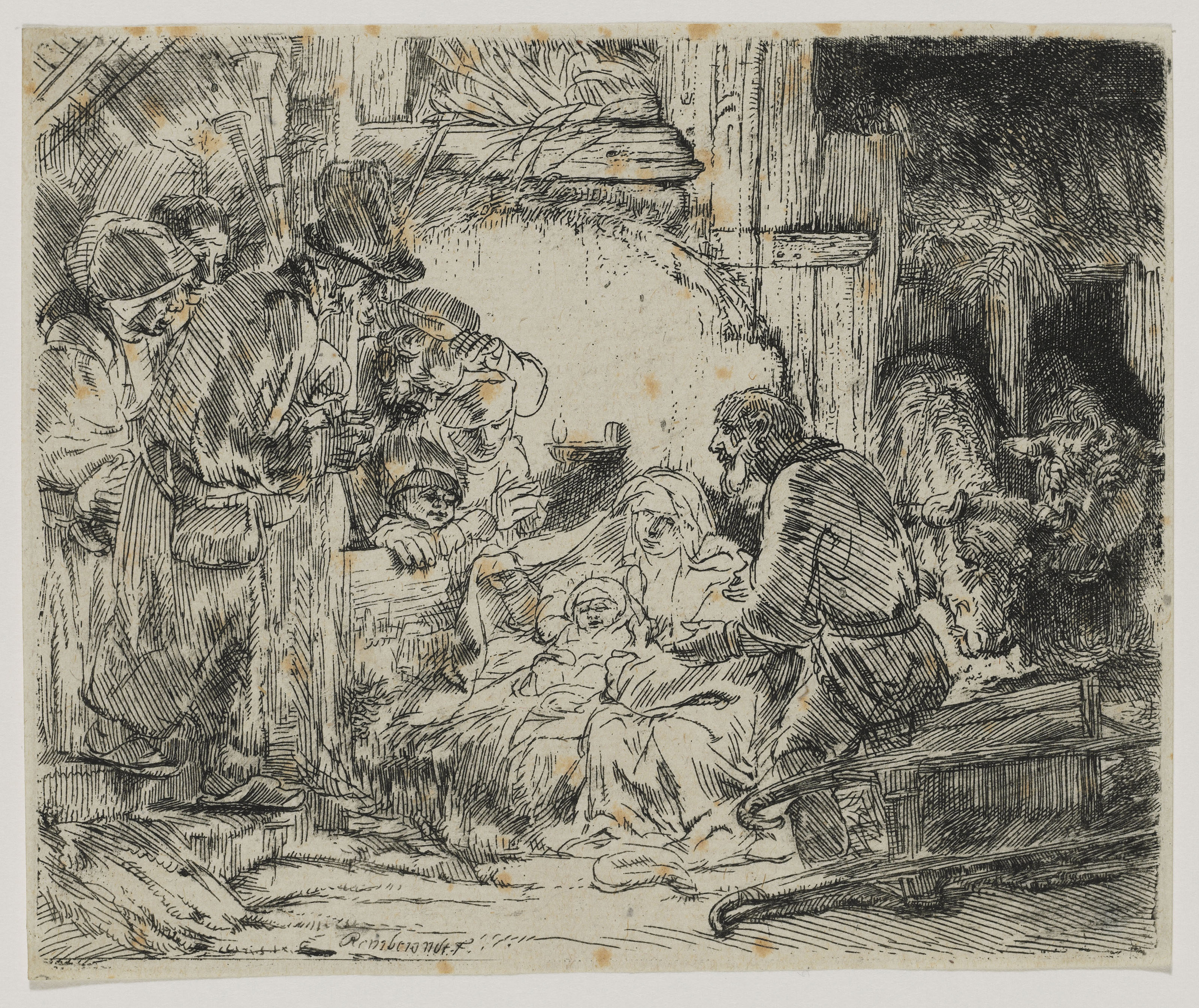 Rembrandt van Rijn — Бегство в Египет: переправа через ручей, изображение 4