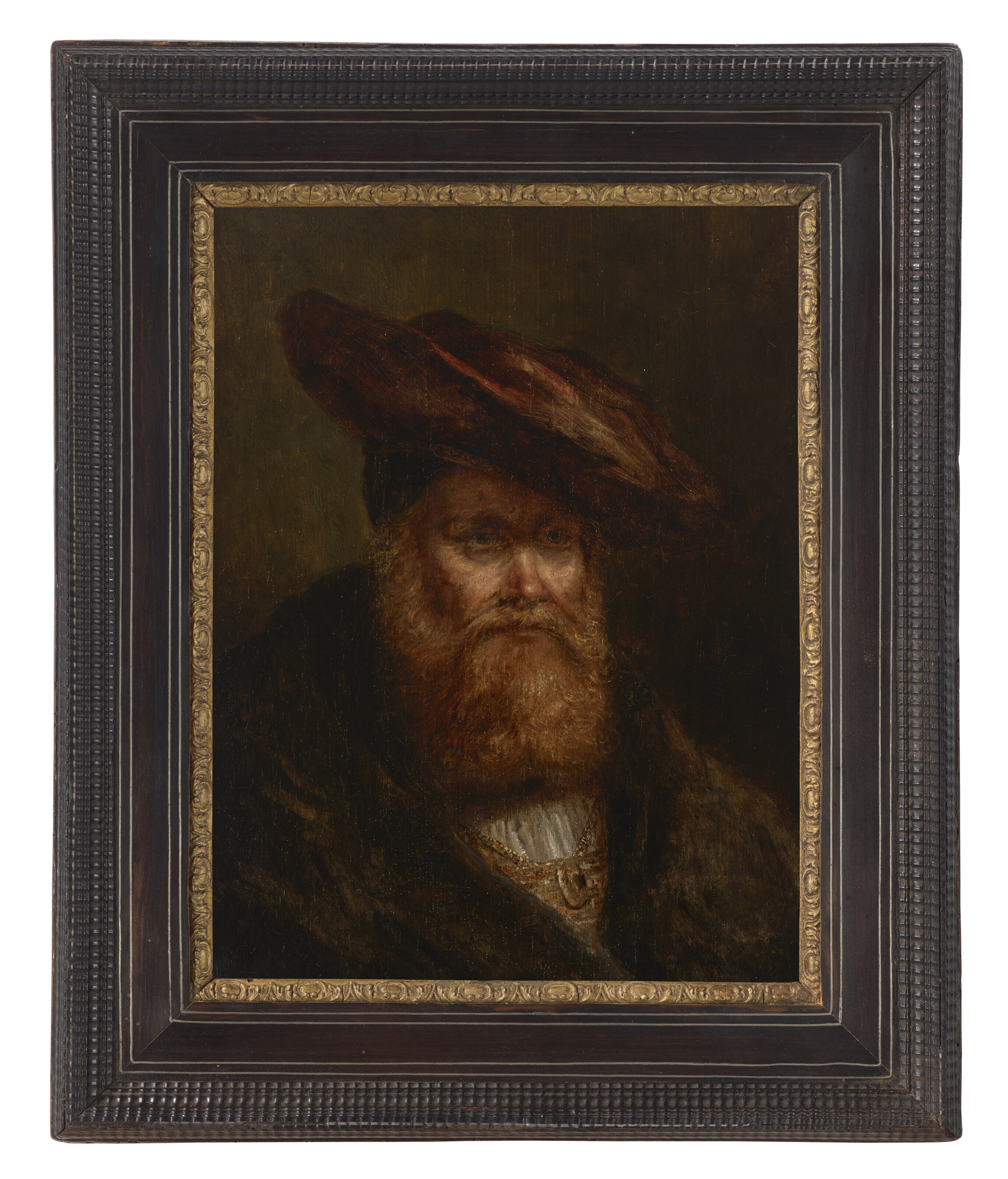 Rembrandt van Rijn — Голова мужчины, одетого в меховую шубу и красную шапочку, изображение 2