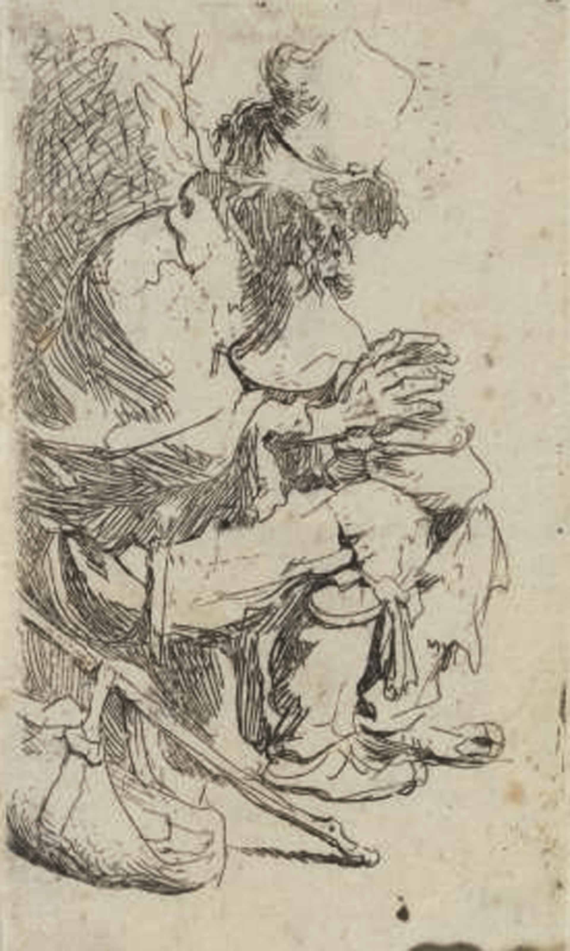 Rembrandt van Rijn — Нищий сидел и грел руки над жаровней