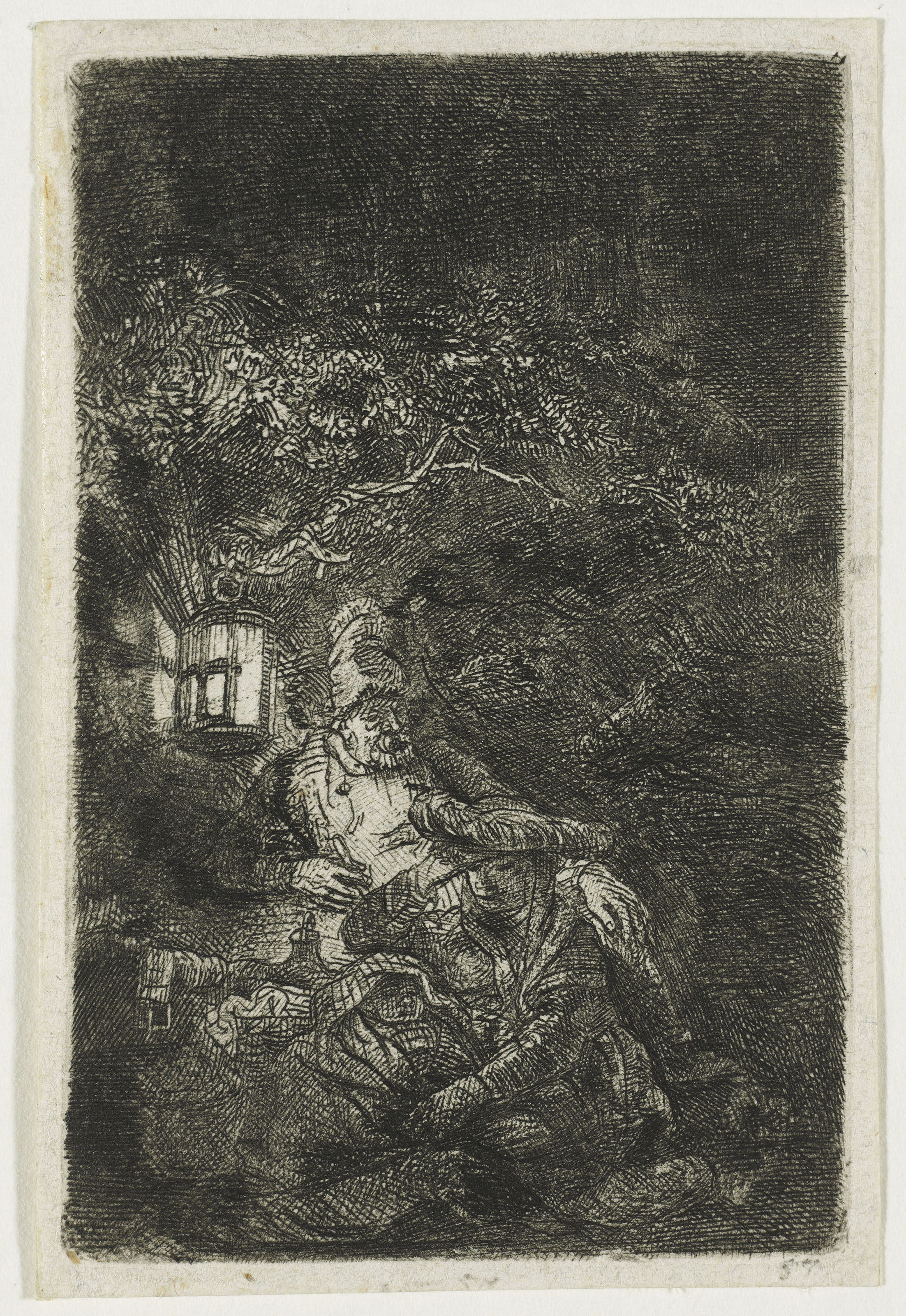 Rembrandt van Rijn — Отдых во время перелета в Египет: Ночной репортаж, изображение 2