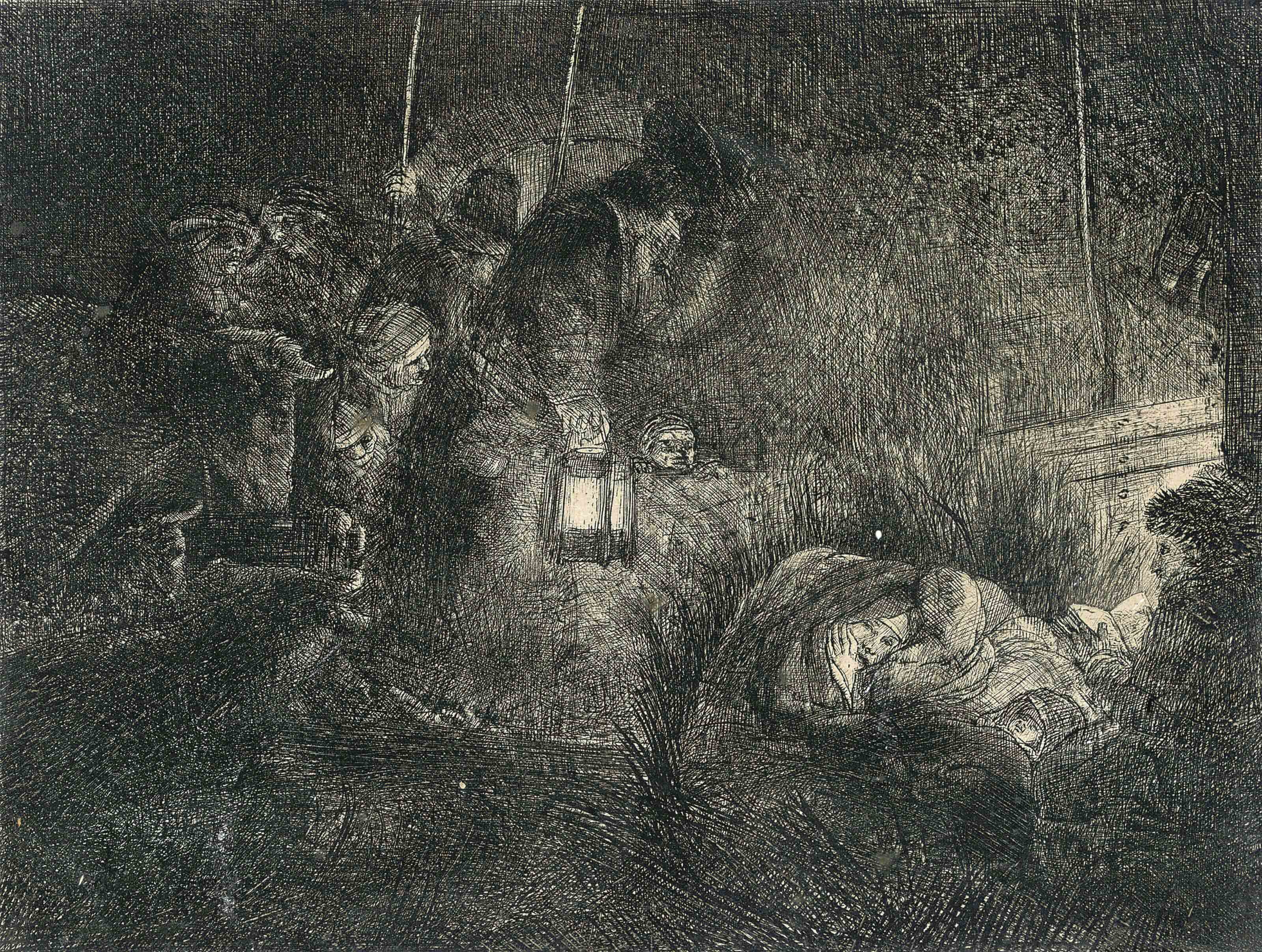 Rembrandt van Rijn — "Поклонение пастухов: Ночная пьеса" (Барч, Холстейн, 46; Хинд, 255)