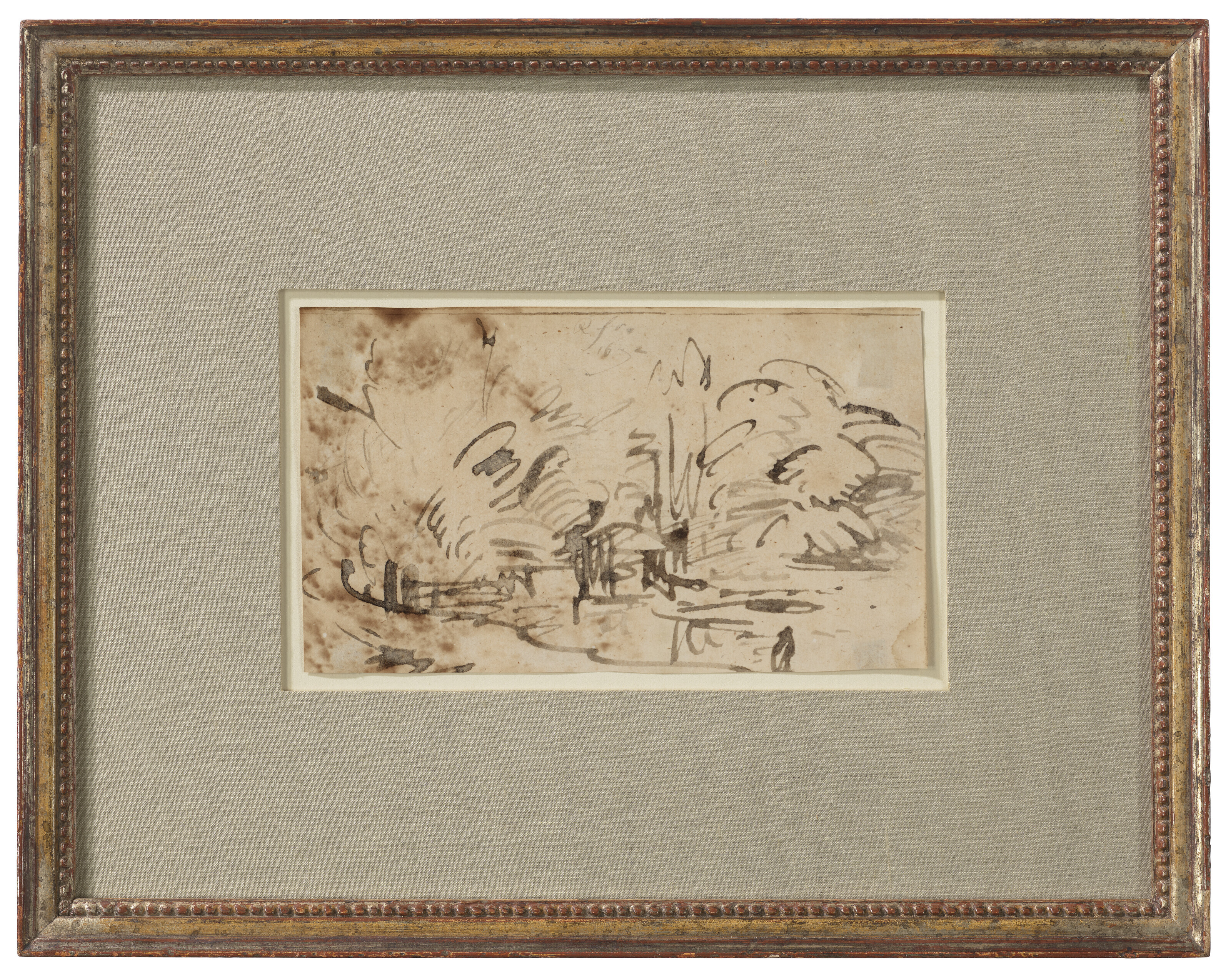 Rembrandt van Rijn — Мост через ручей в лесу, изображение 2