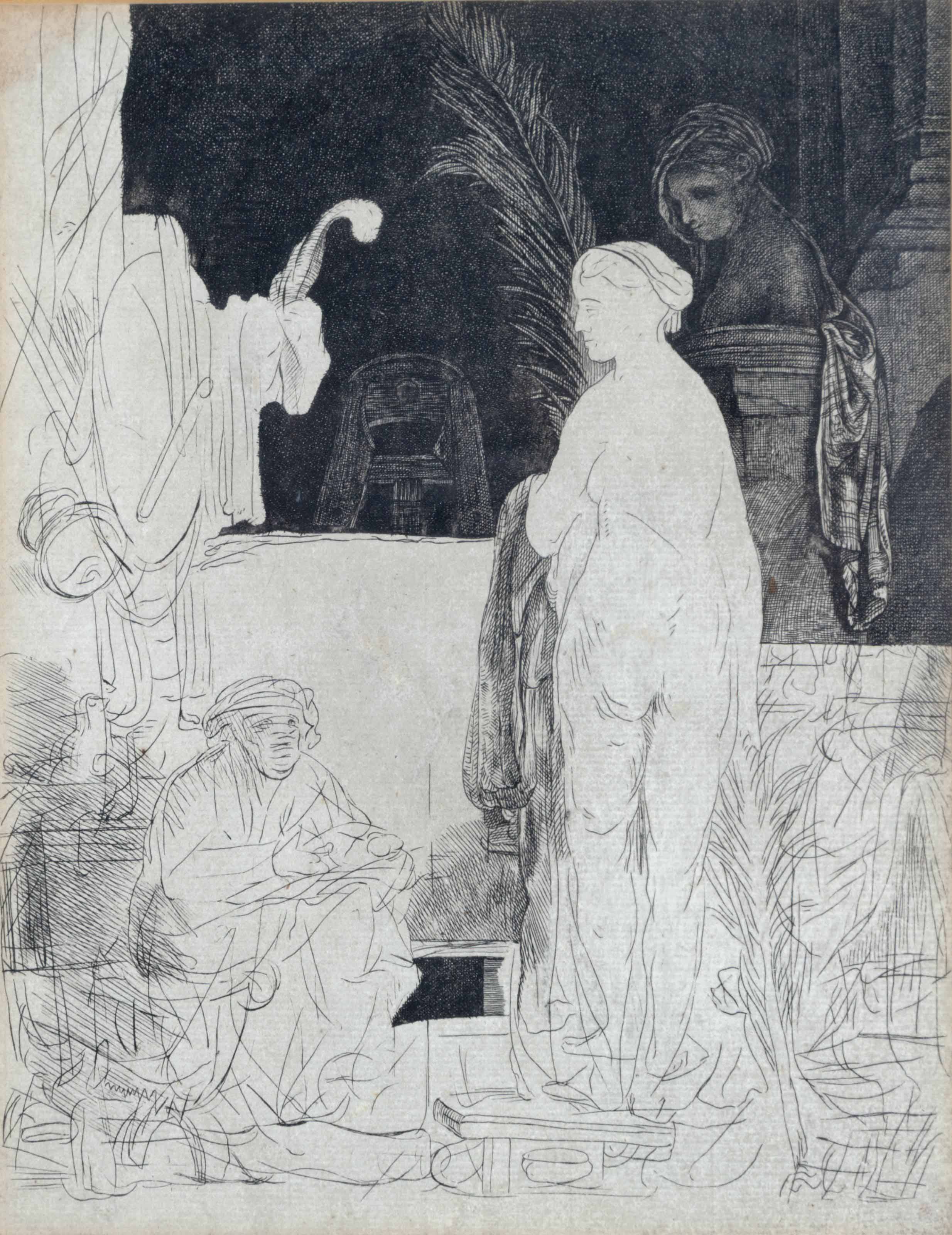 Rembrandt van Rijn — Художник рисует с натуры (Барч, Холстейн, 192; Хинд, 231; Нью-Холстейн, 176)