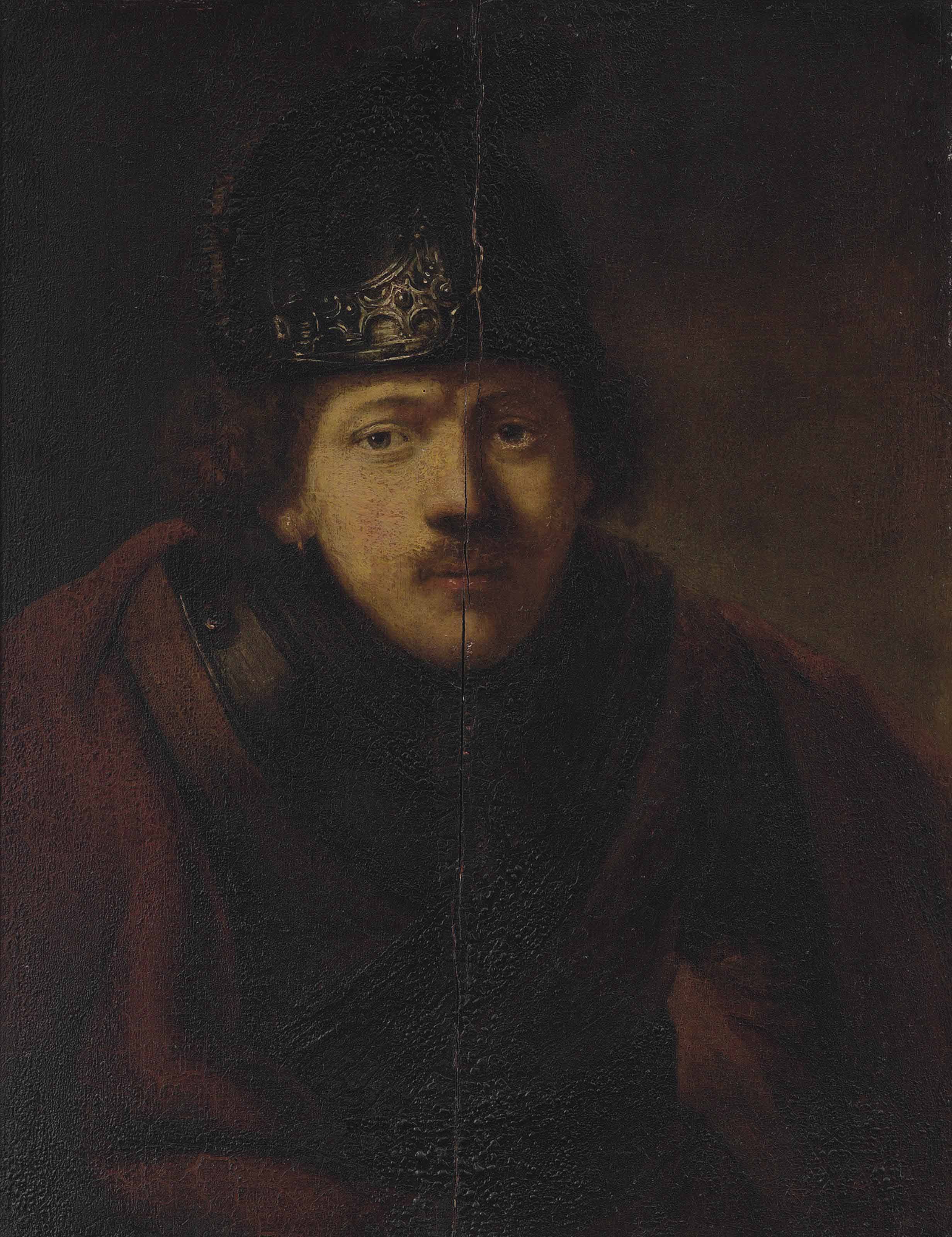 Rembrandt van Rijn — Автопортрет художника в шлеме