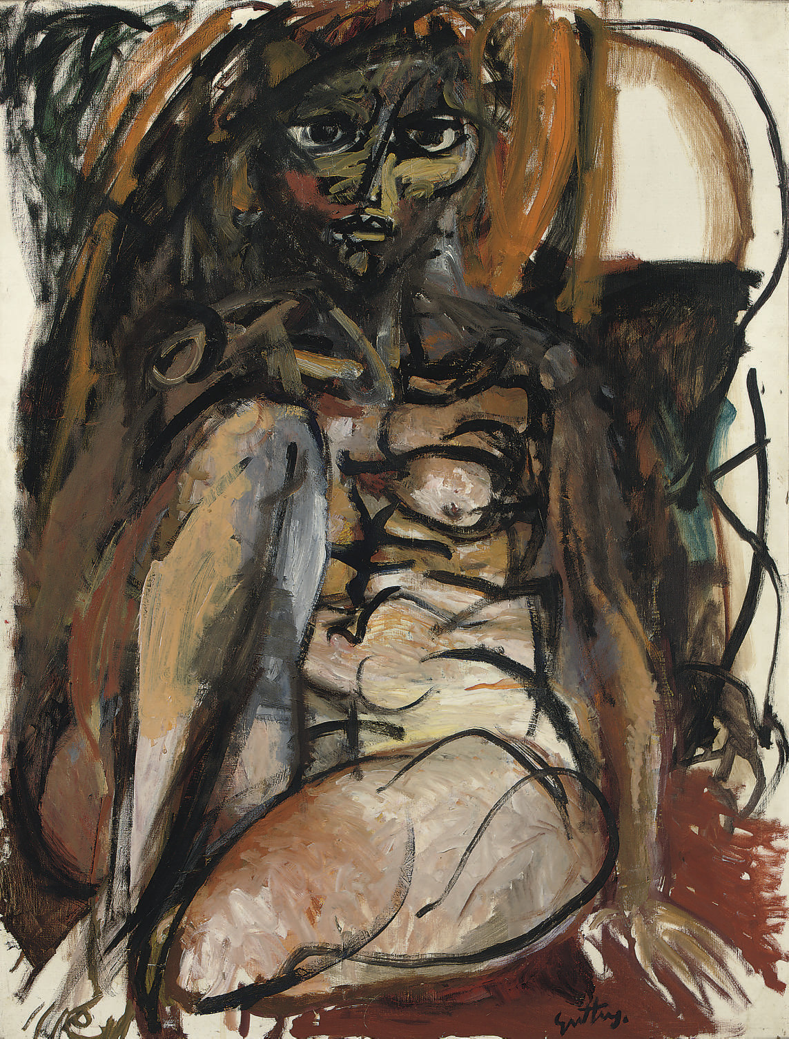 Renato Guttuso — Обнаженный седуто