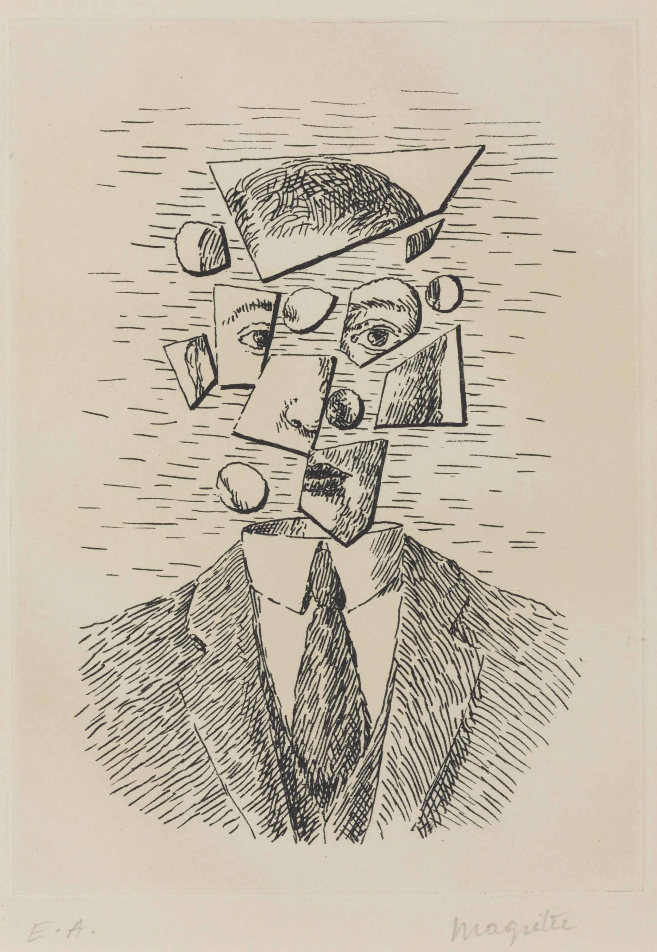 René Magritte — Без названия, из "Аубе и л'Антипод" (К. и Б. 8)