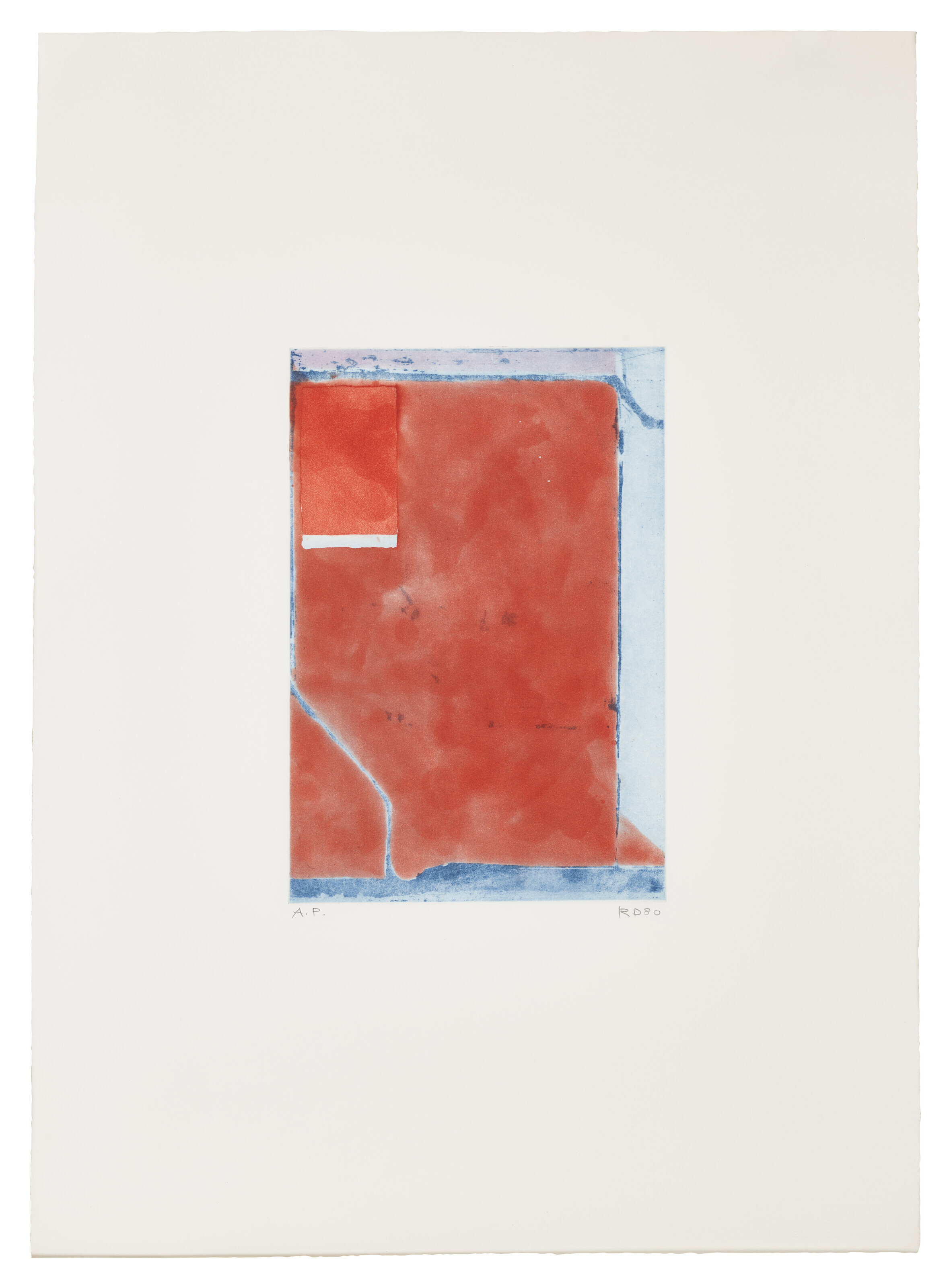 Richard Diebenkorn — Маленькая красная, из восьми цветных гравюр, изображение 3