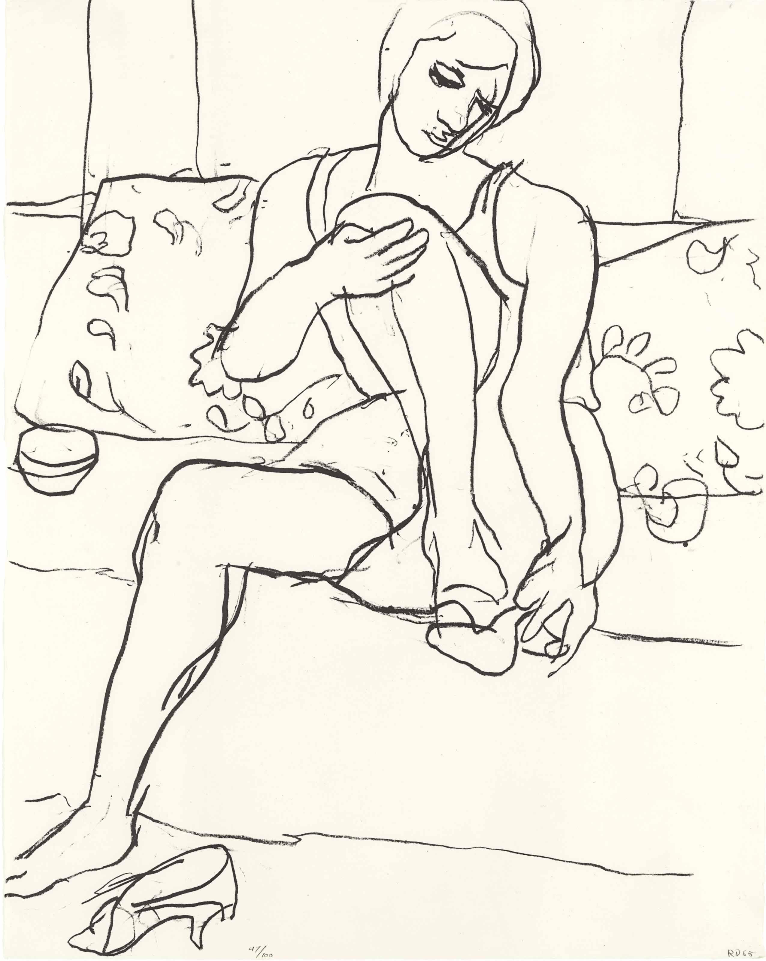 Richard Diebenkorn — Сидящая женщина на диване