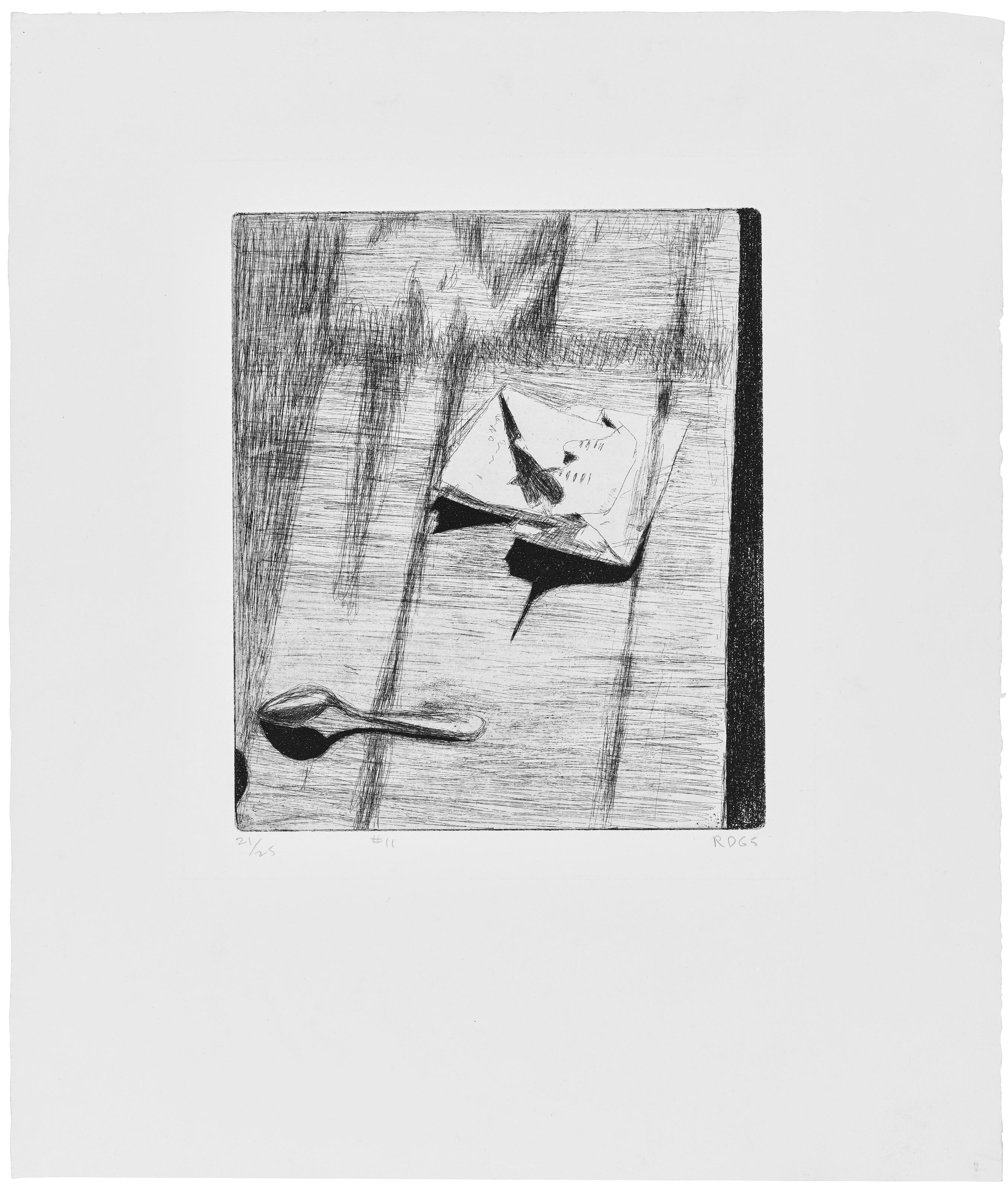Richard Diebenkorn — 41 Гравюра с сухими точками : Два оттиска, изображение 2