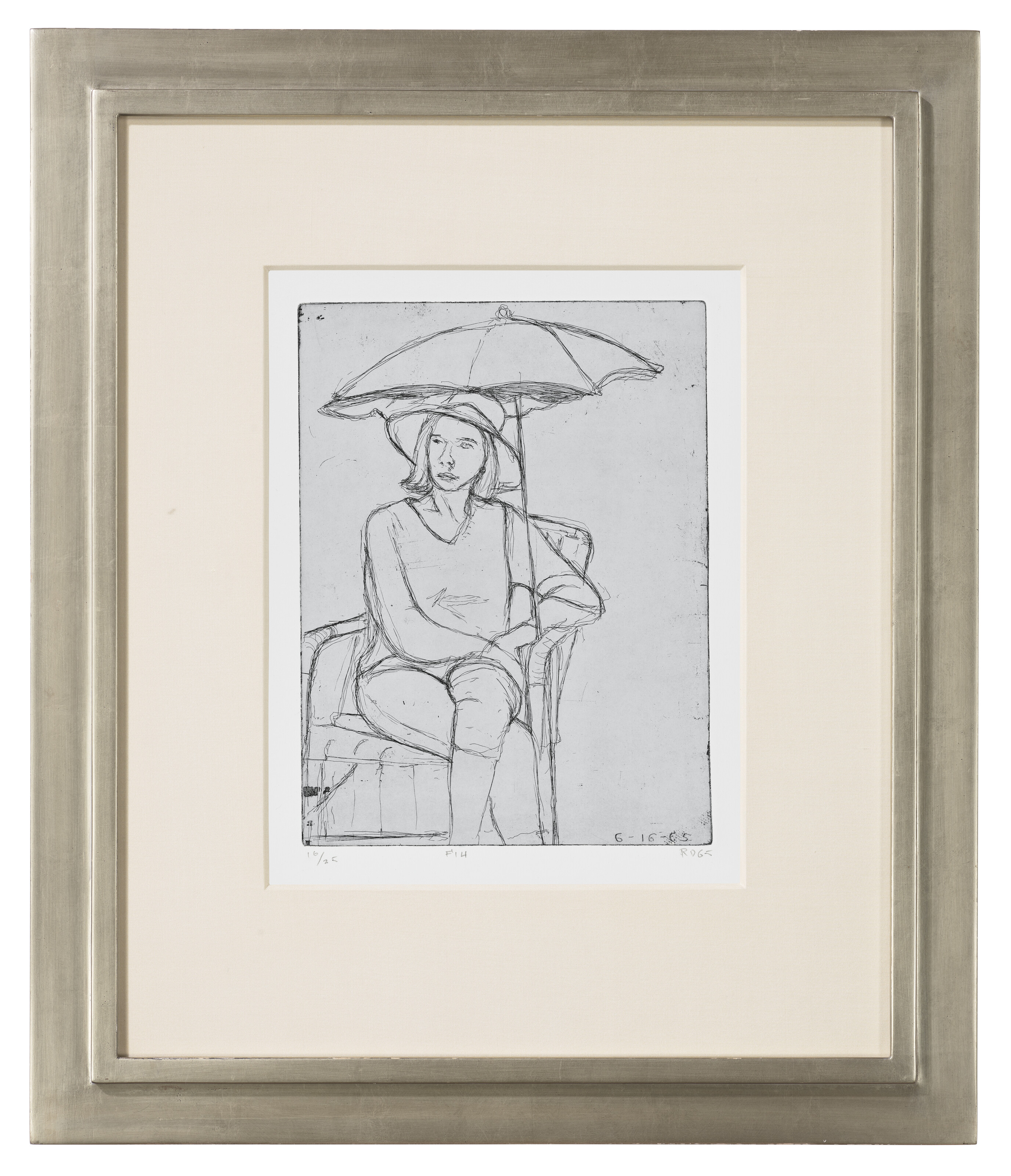 Richard Diebenkorn — 41 Гравюра с сухими точками : Два оттиска, изображение 5
