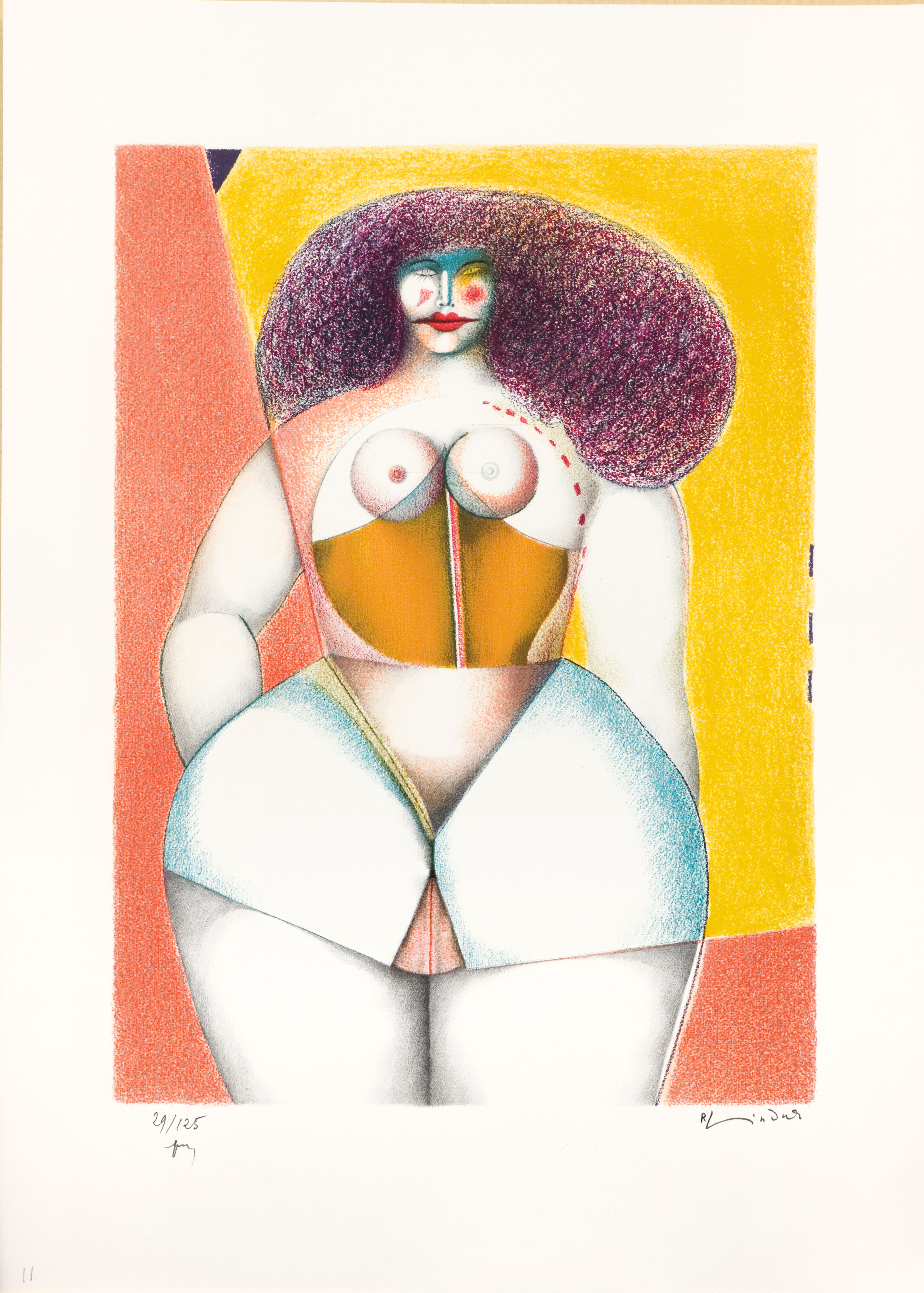 Richard Lindner — Эжен Ионеско, "Без названия", Фернан Мурло, Париж, 1975