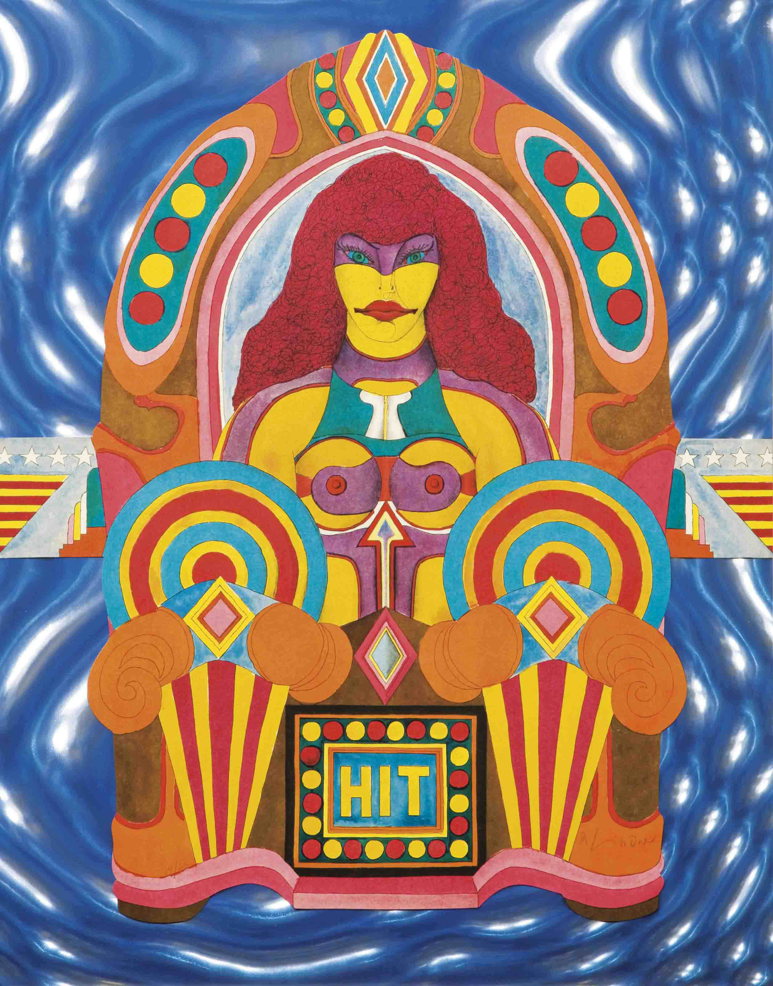 Richard Lindner — Эжен Ионеско, "Без названия", Фернан Мурло, Париж, 1975