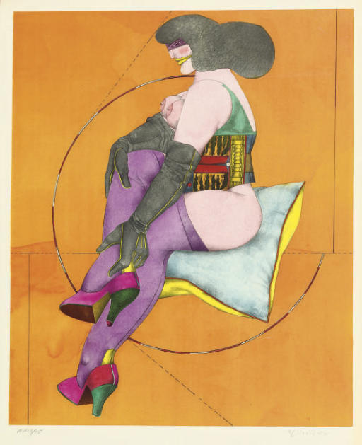 Richard Lindner — Полдень, Нью-Йорк, Шорвуд Атетлиер, 1976 год