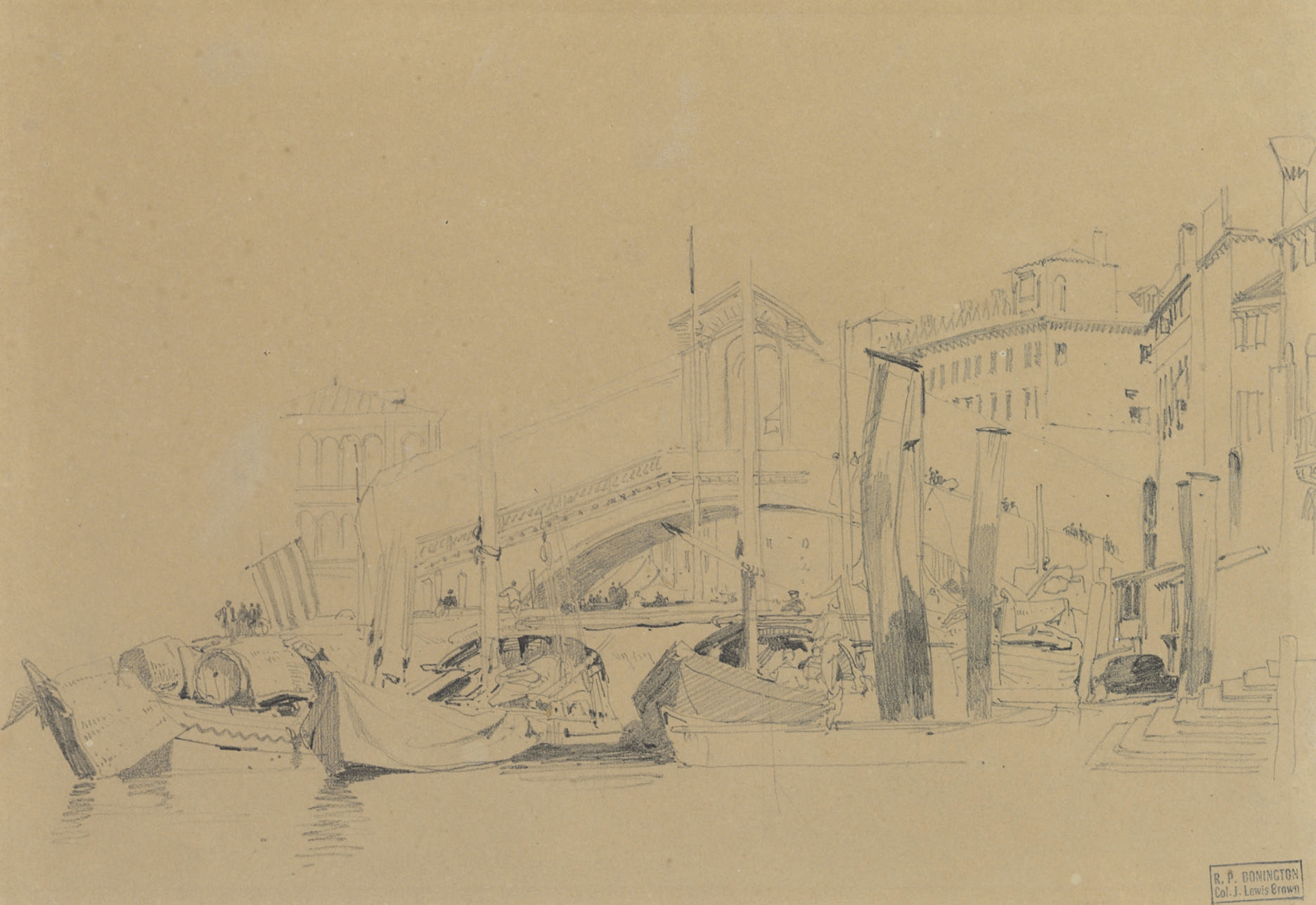 Richard Parkes Bonington — Мост Риальто, Венеция, Италия