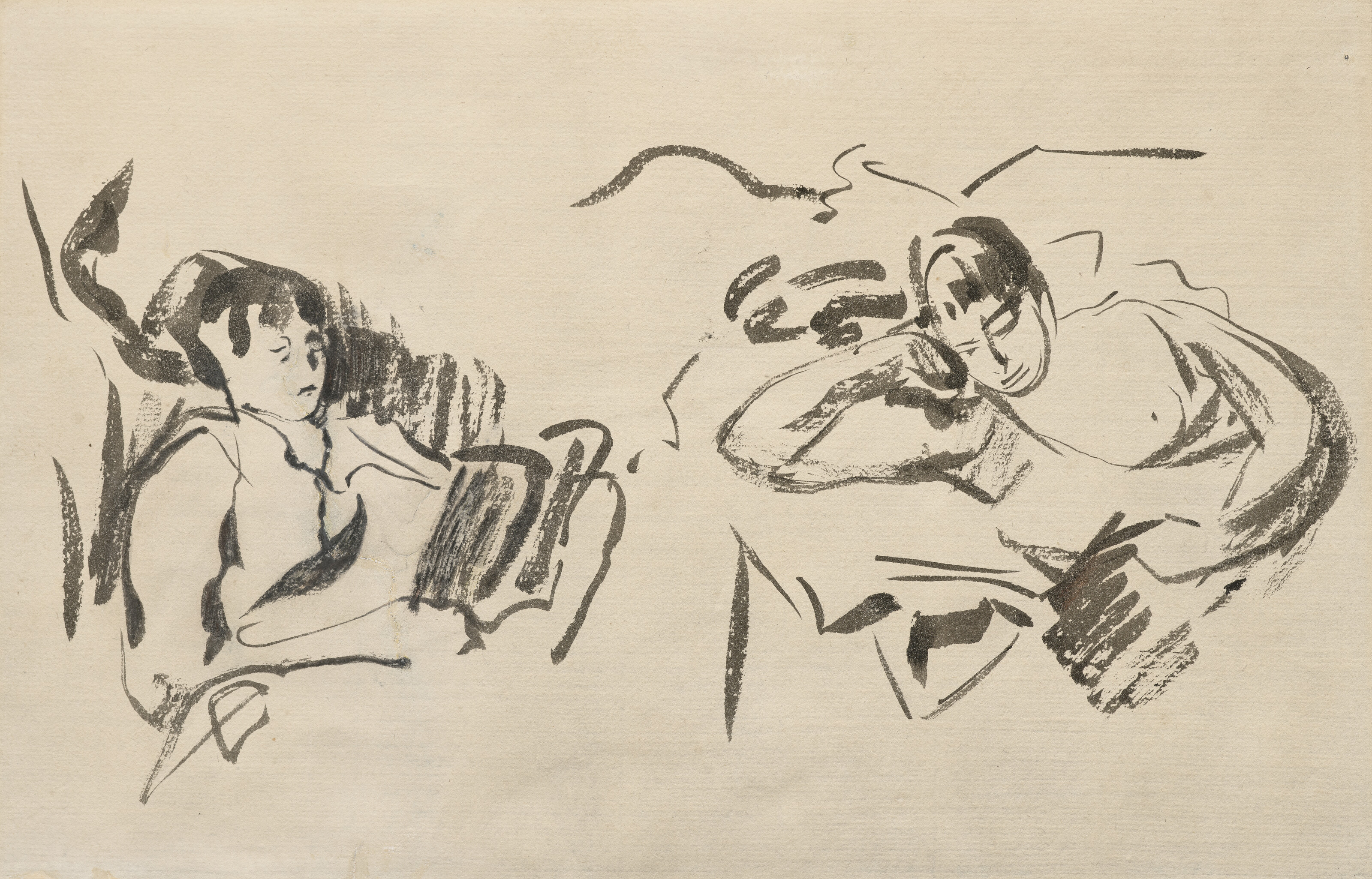 Rik Wouters — Этюды девушки-лизантки ( спереди ); Молодая девушка-кушетка ( сзади )