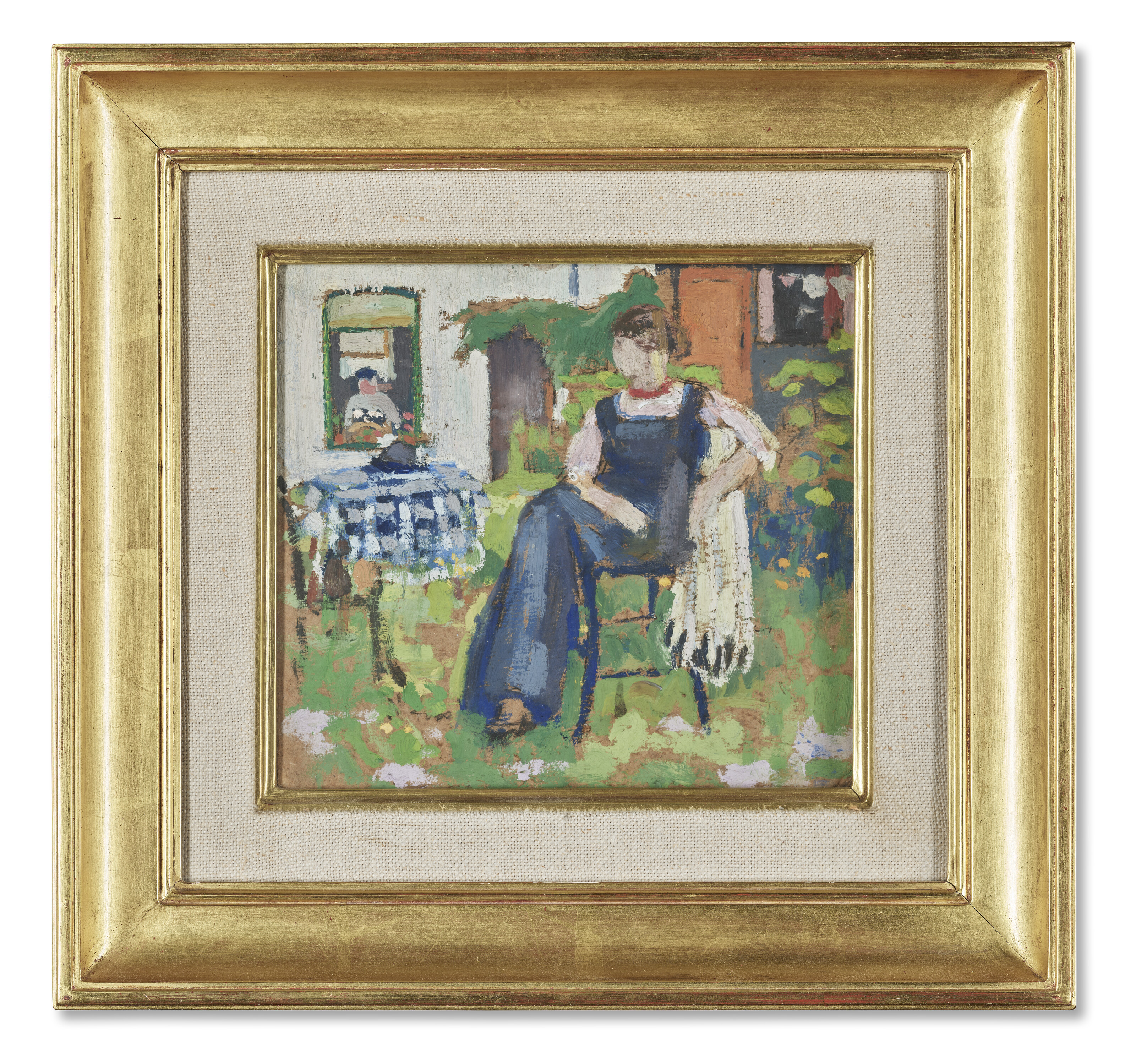 Rik Wouters — Этюд голубой женщины в саду, изображение 4