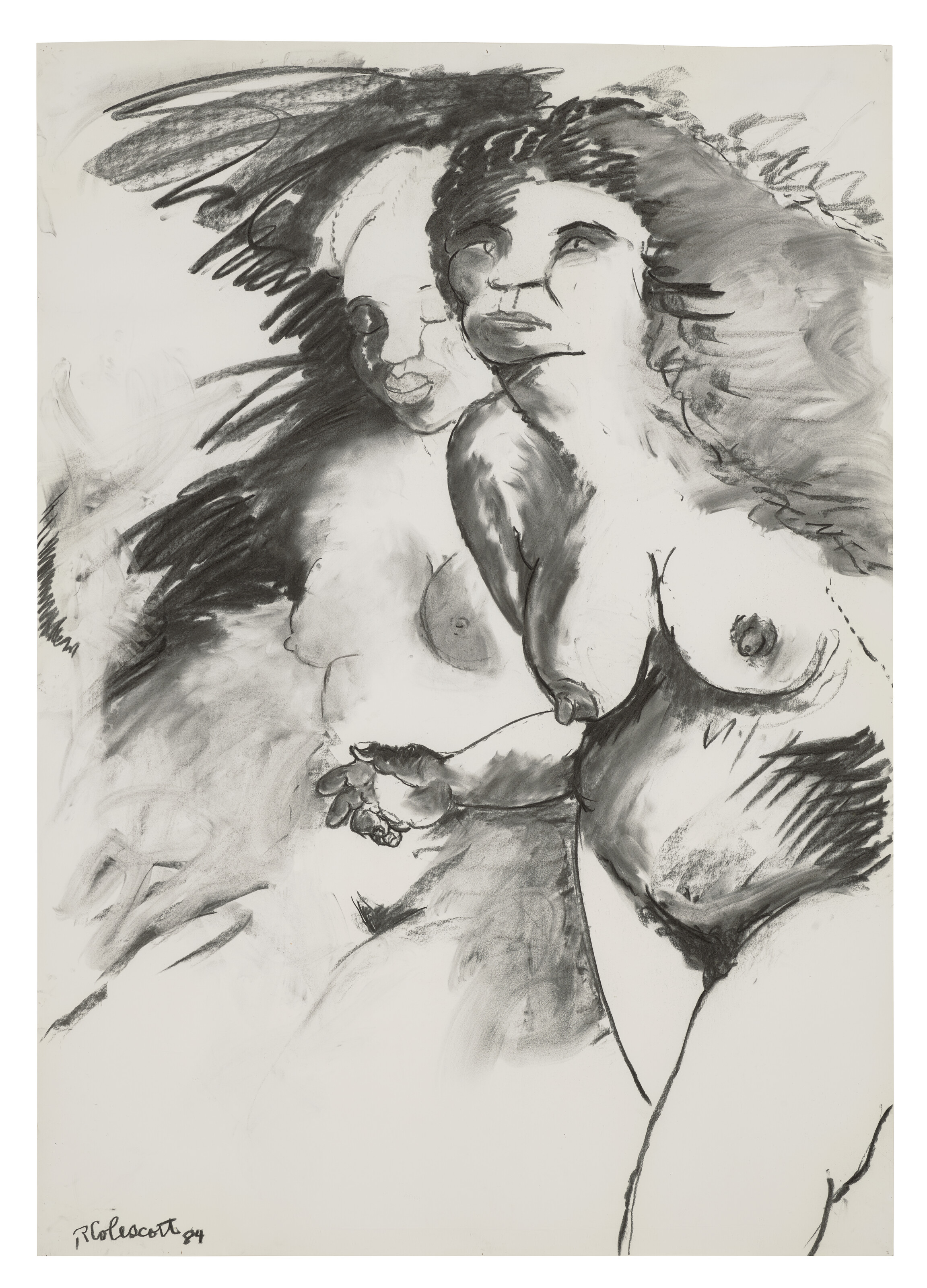 Robert Colescott — Женщина, Убегающая от Своей Юности