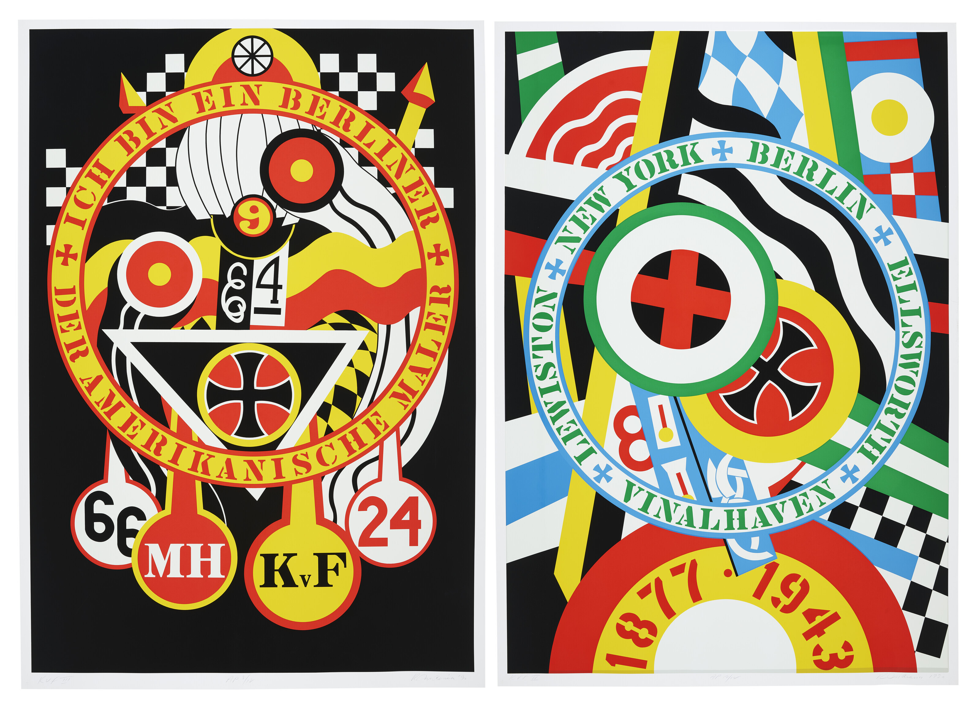 Robert Indiana — "Элегии Хартли": Берлинская серия : две гравюры