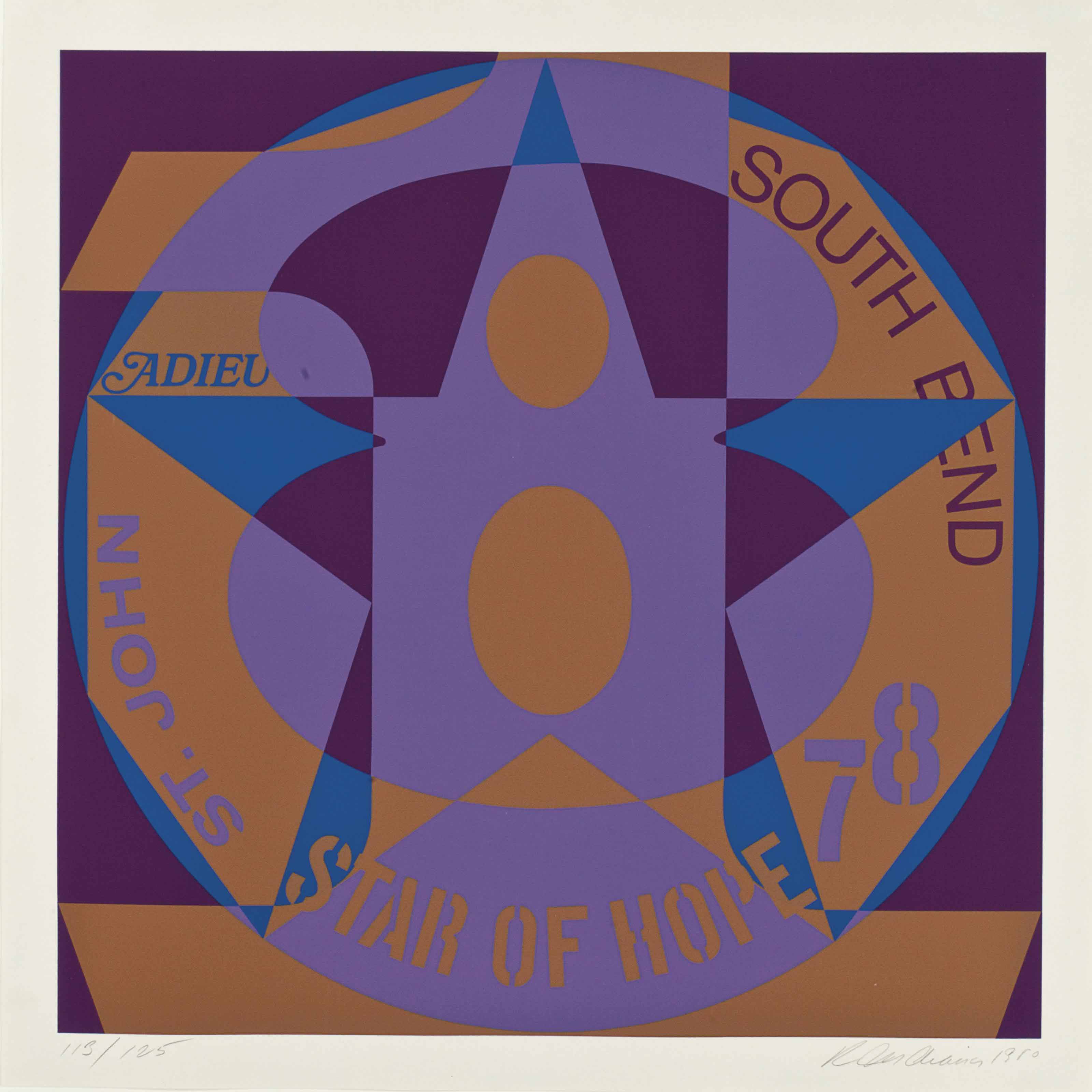 Robert Indiana — Десятилетие: Автопортреты, Vinalhaven Suite : один отпечаток