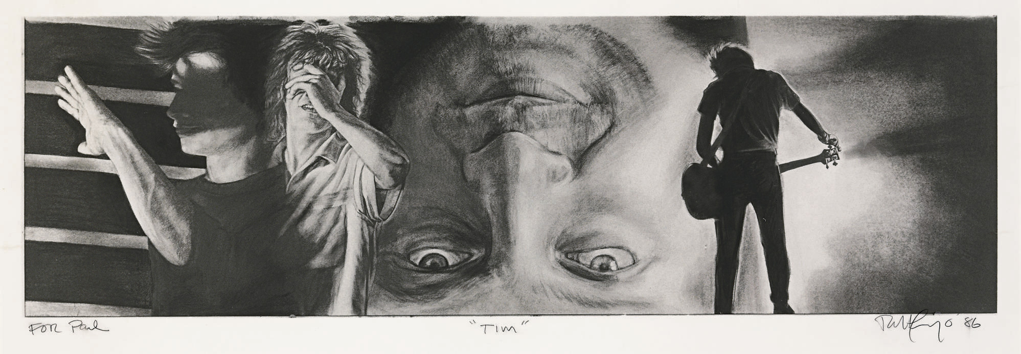 Robert Longo — Тим (Этюд для обложки альбома Replacements)