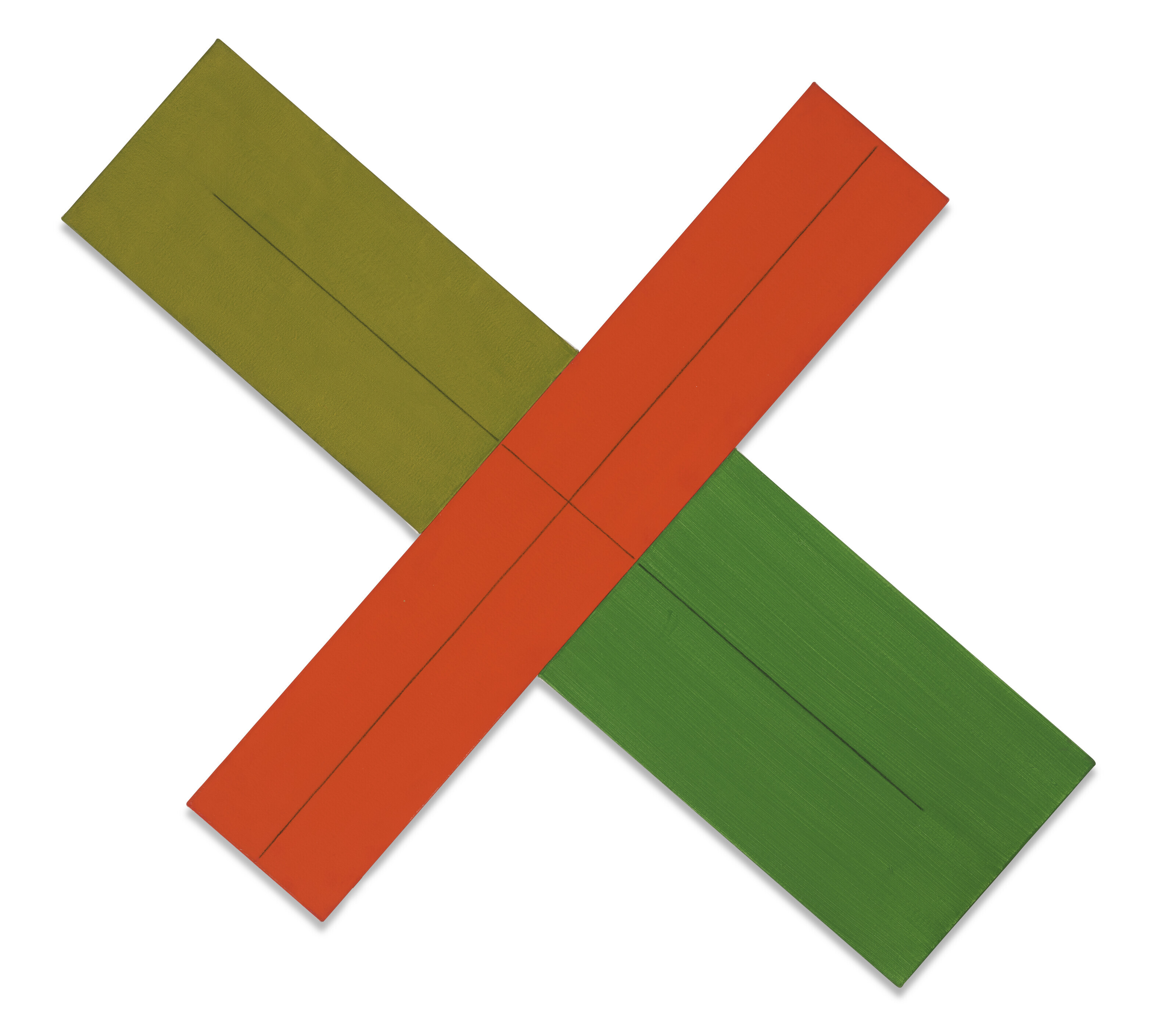 Robert Mangold — X в пределах X (красно-зеленый), изображение 2