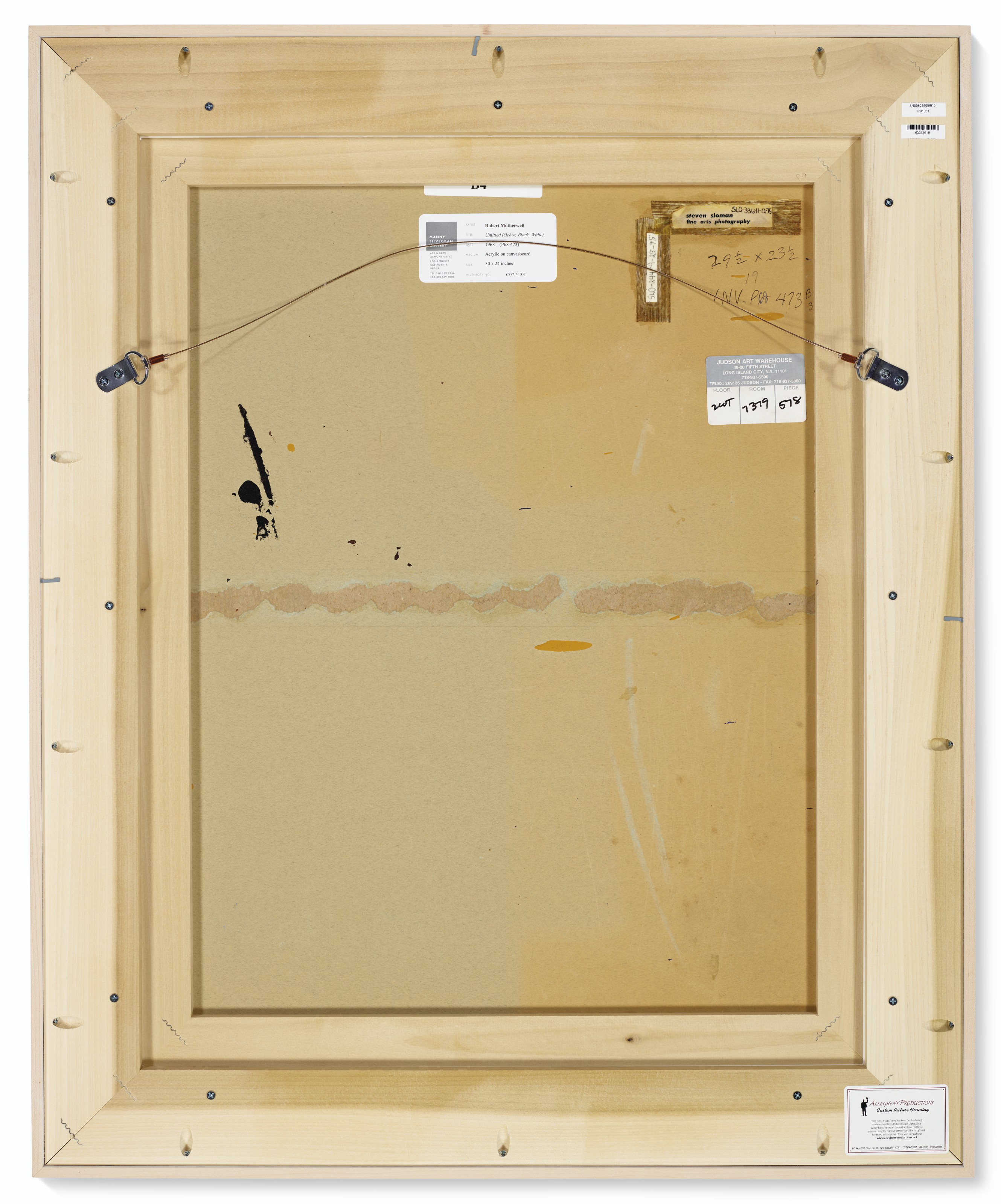Robert Motherwell — Без названия (Охра, Черный, Белый), изображение 2
