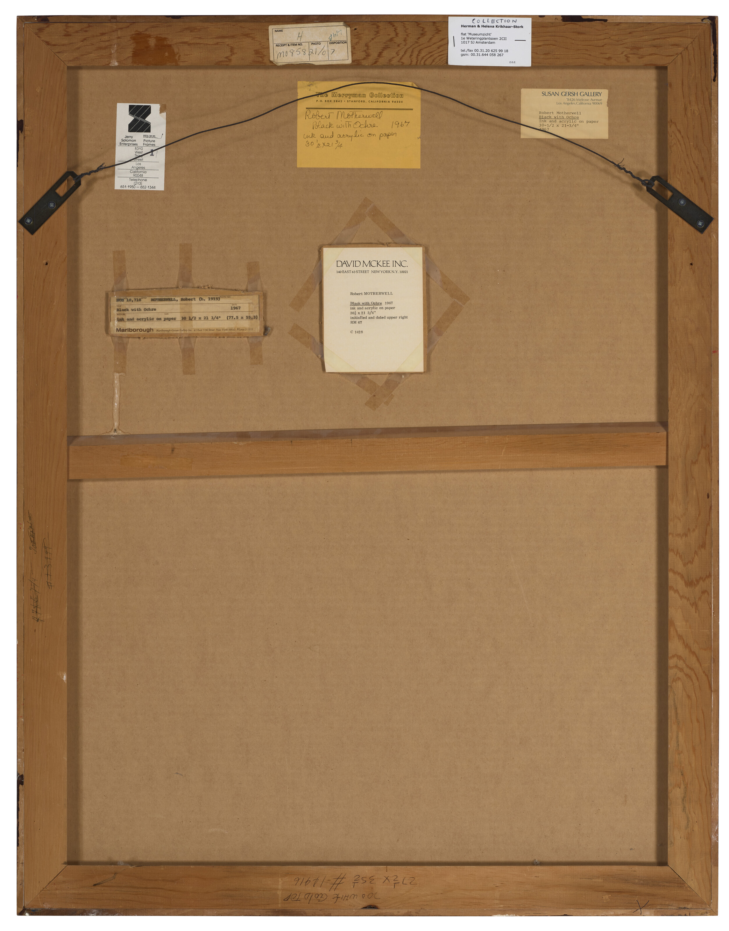 Robert Motherwell — Черный с охрой, изображение 3