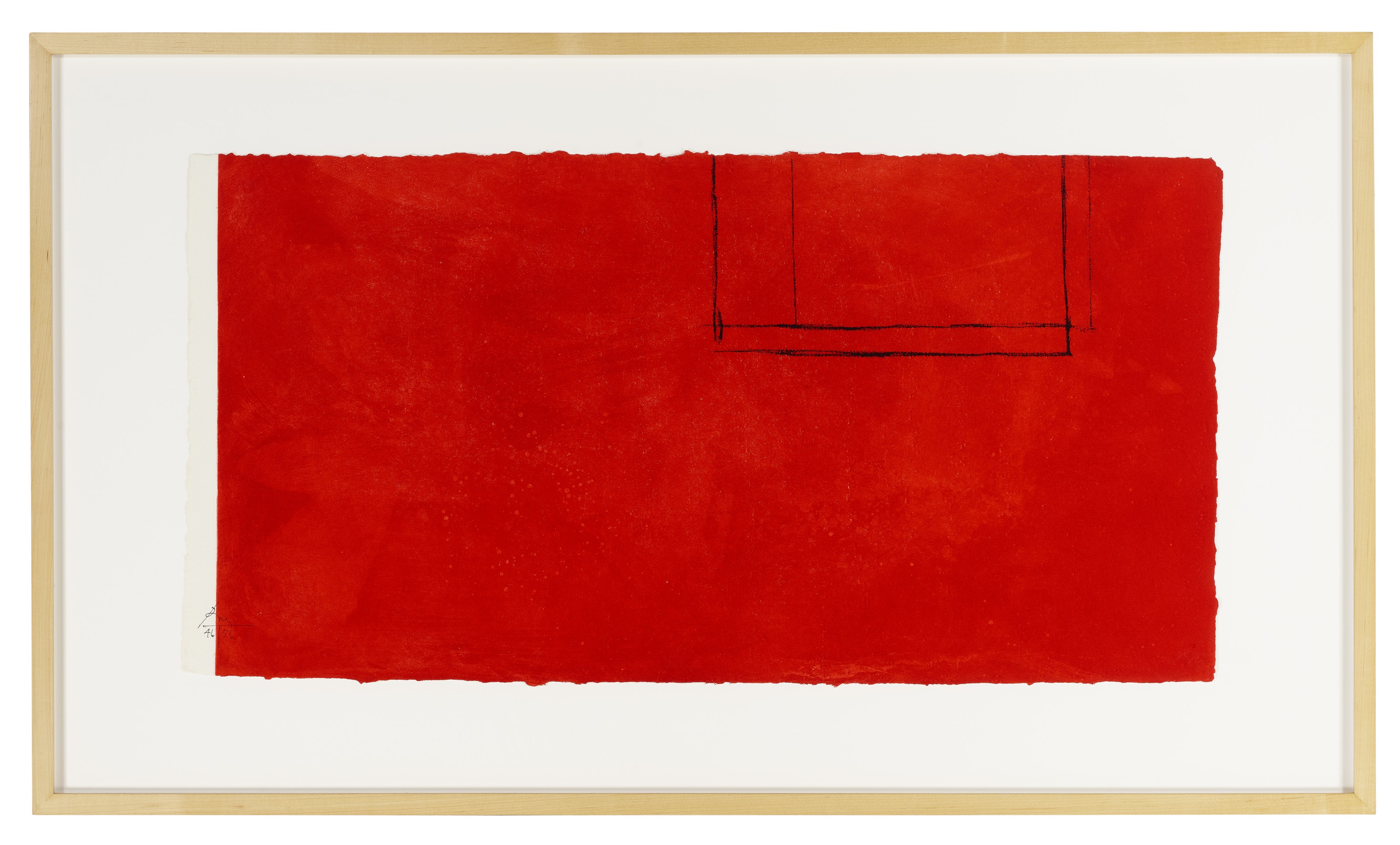 Robert Motherwell — Красный открытый с белой линией, изображение 2