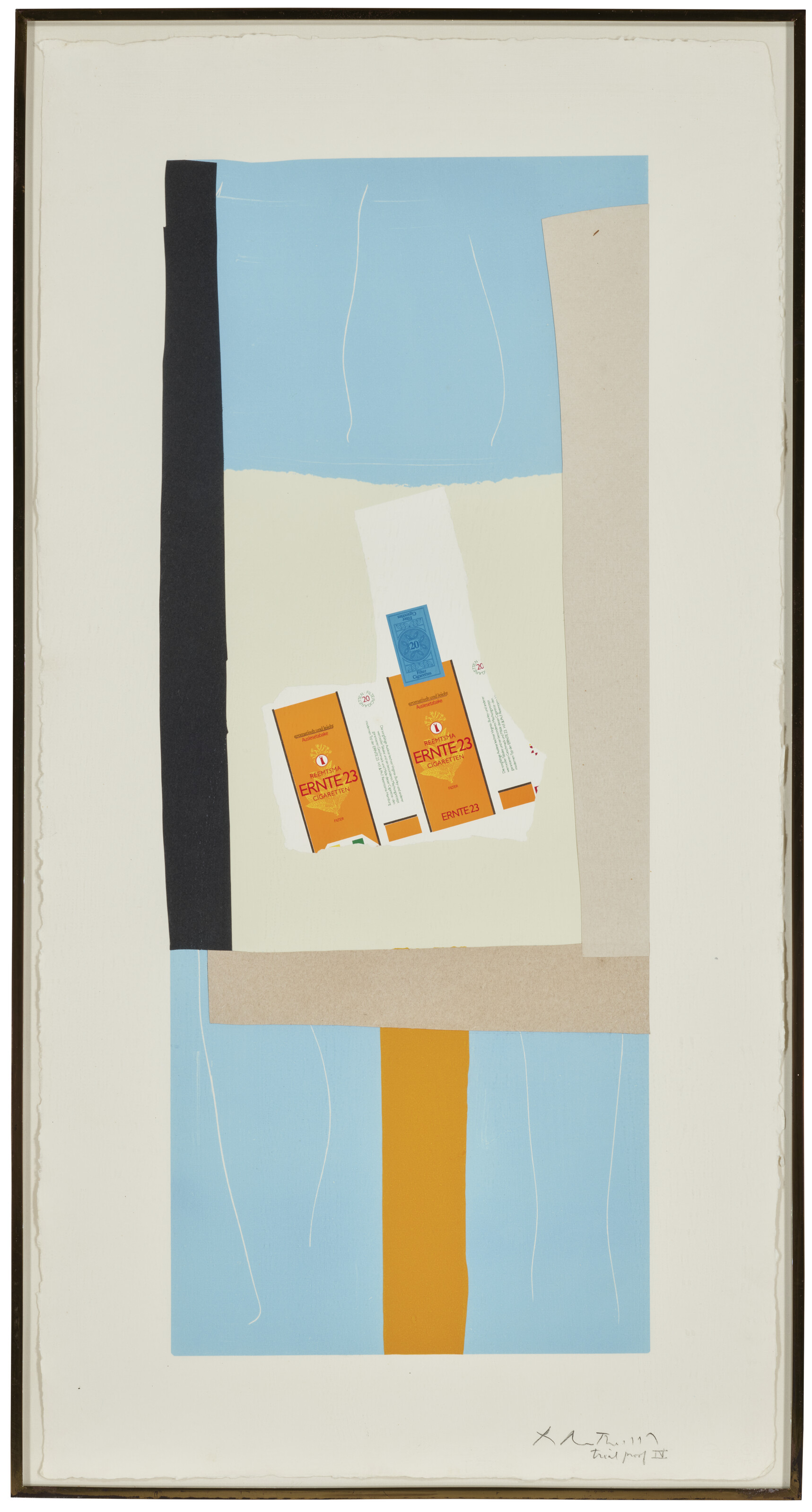 Robert Motherwell — Harvest, с оранжевой полосой, из серии Summer Light, изображение 2