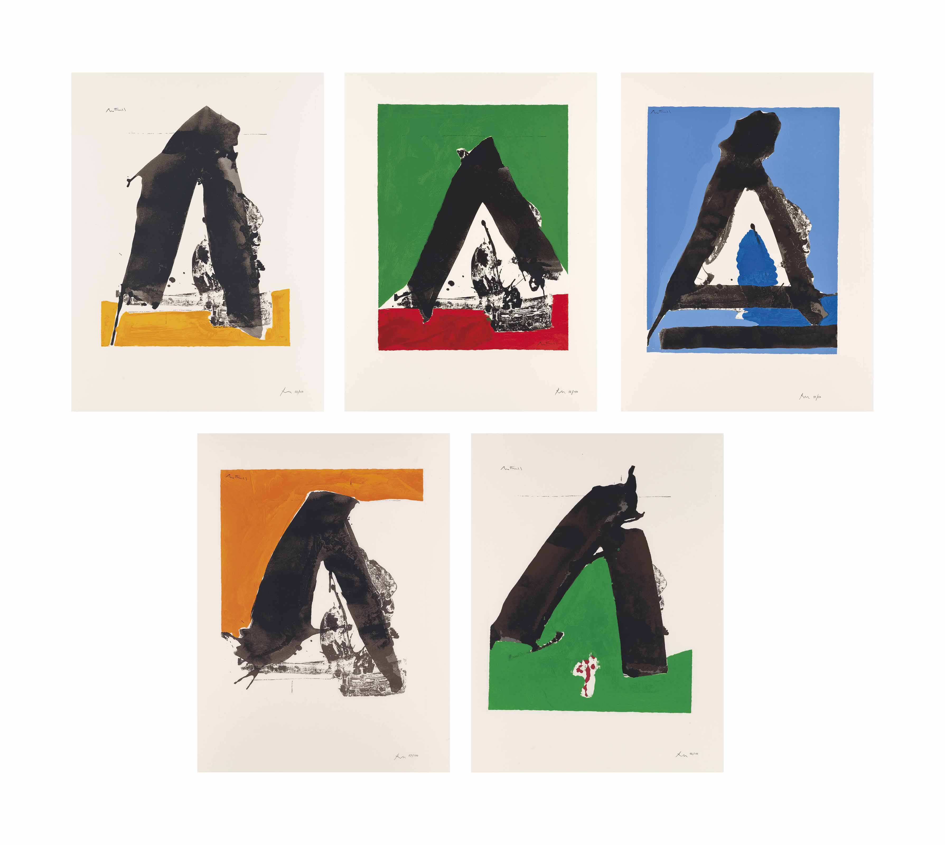 Robert Motherwell — Пять тарелок из "Баскской сюиты"
