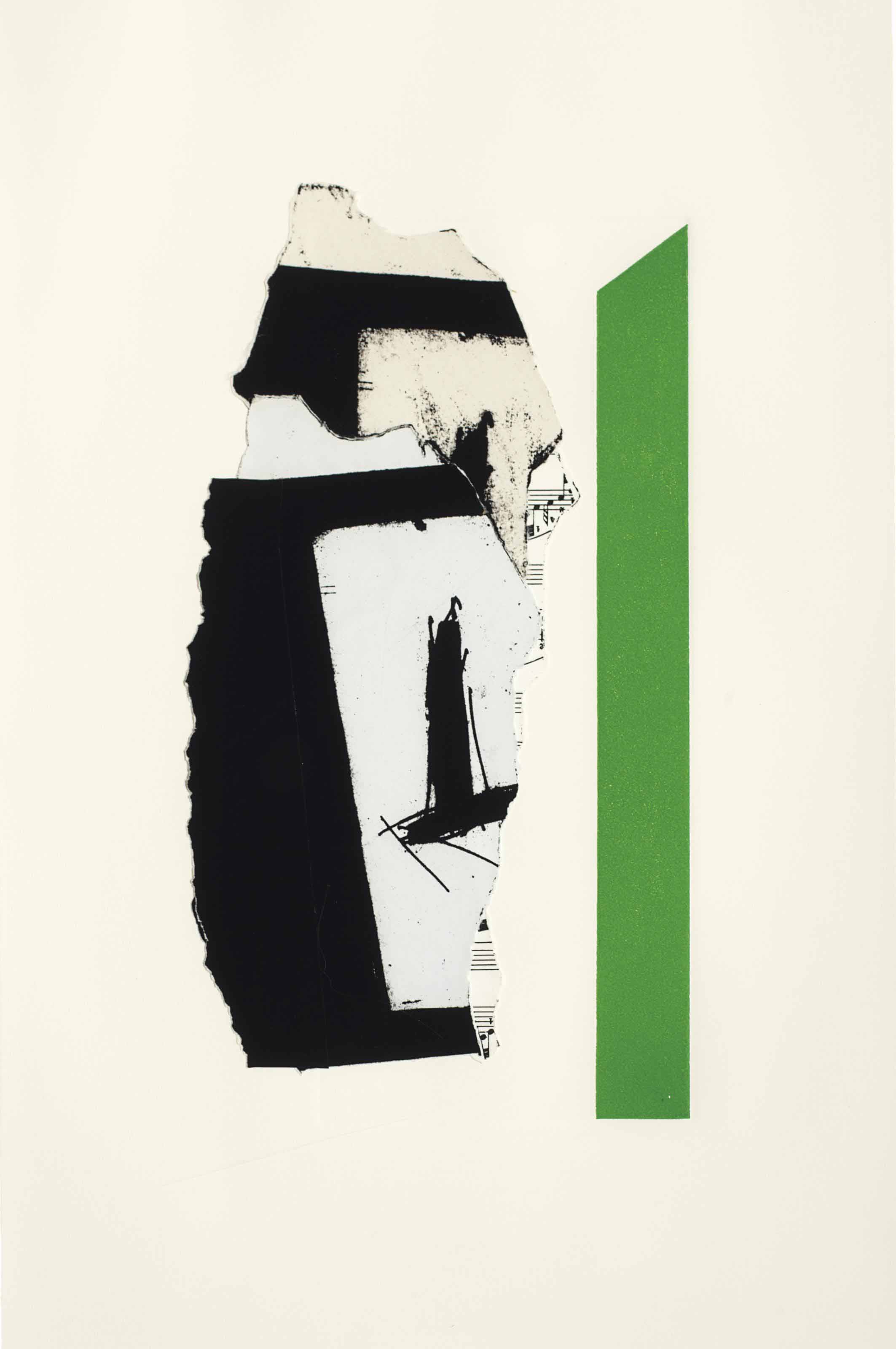 Robert Motherwell — В белом цвете с зеленой полосой