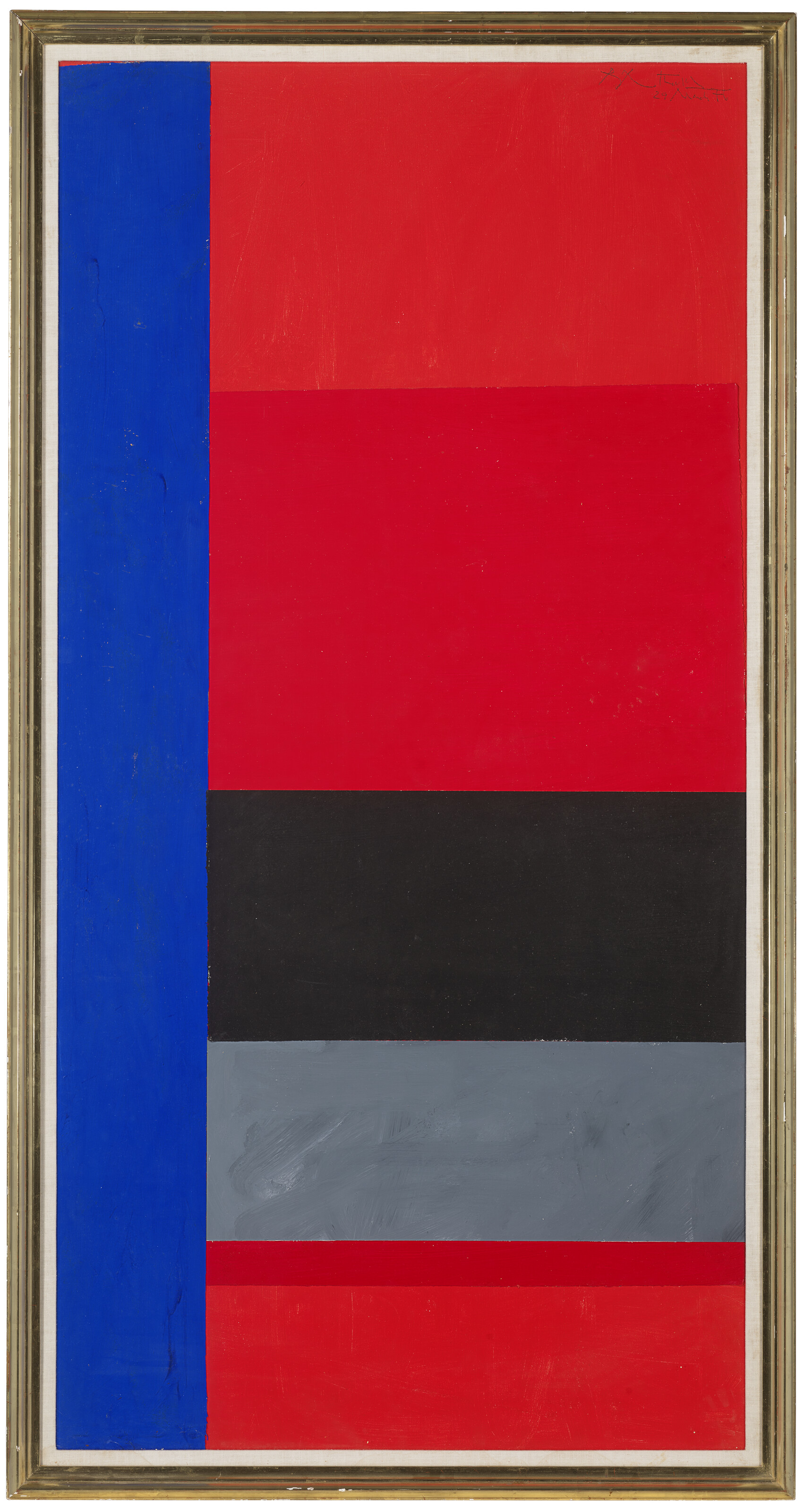 Robert Motherwell — В алых и черных тонах с ультрамариновой полосой, изображение 2