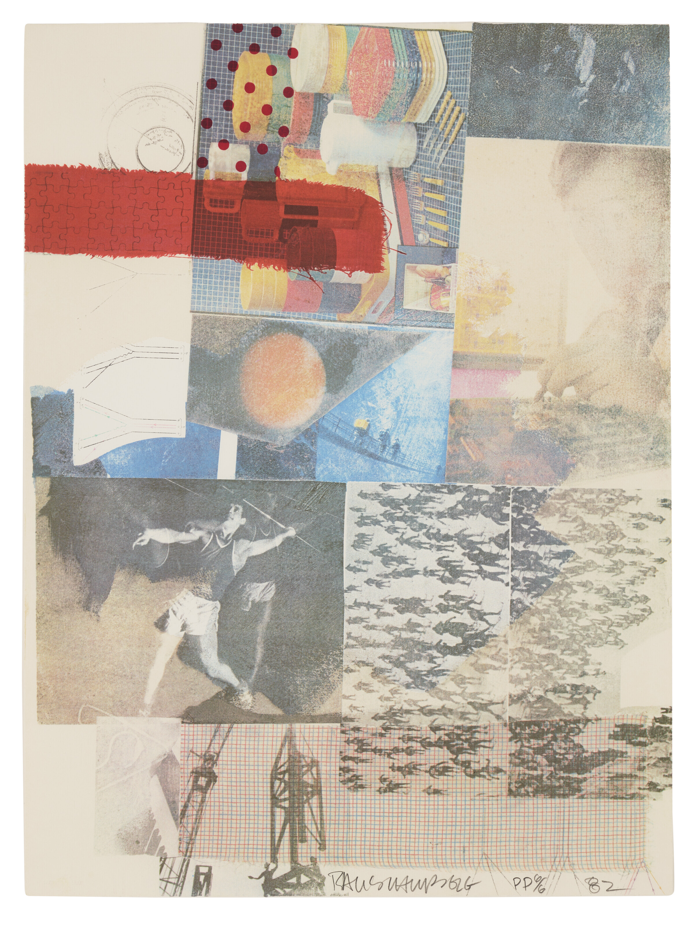 Robert Rauschenberg — Без названия, из портфолио из тринадцати гравюр в память об антологии киноархивов.