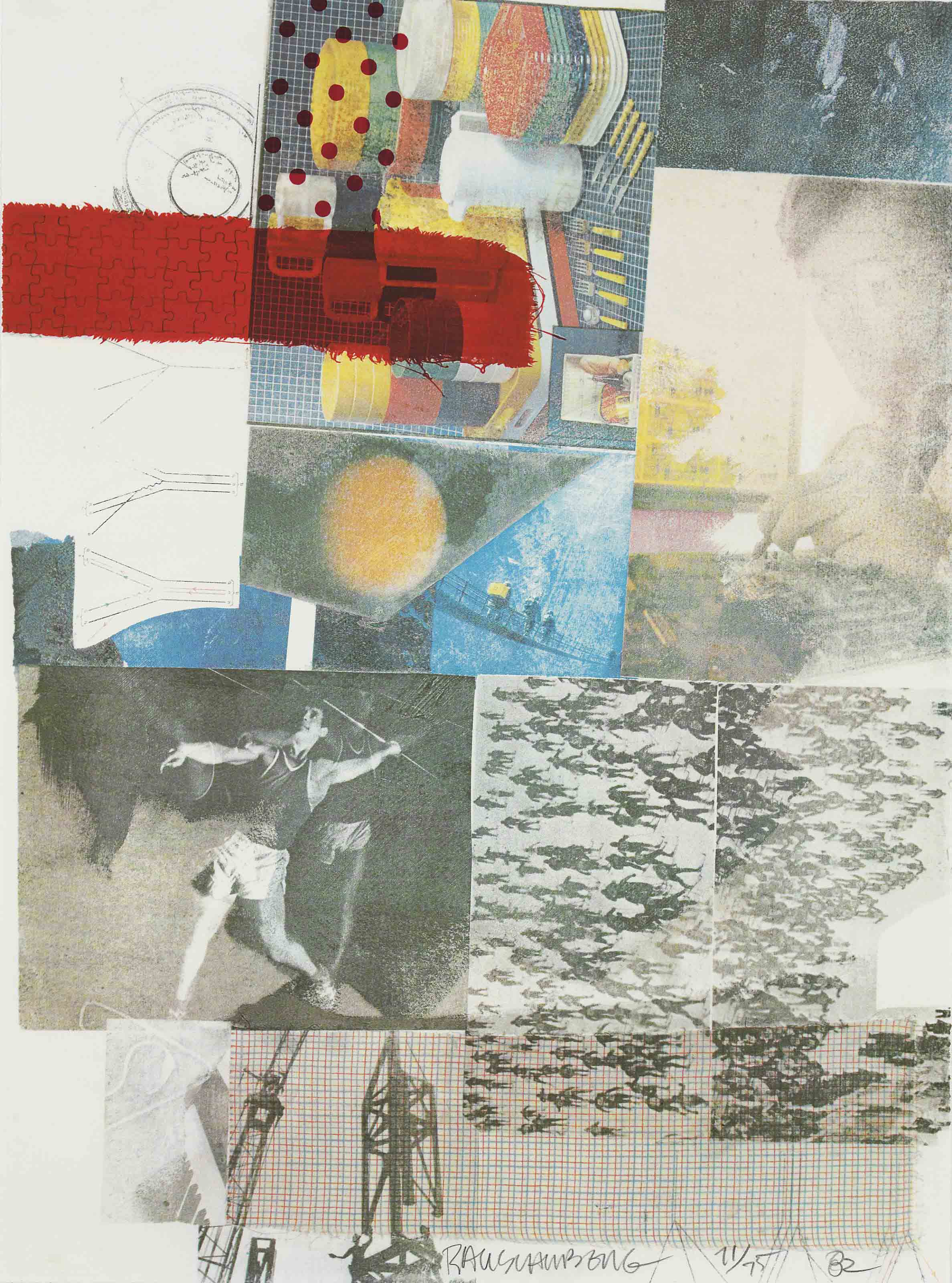 Robert Rauschenberg — Без названия, из портфолио из тринадцати гравюр в память об антологии киноархивов.
