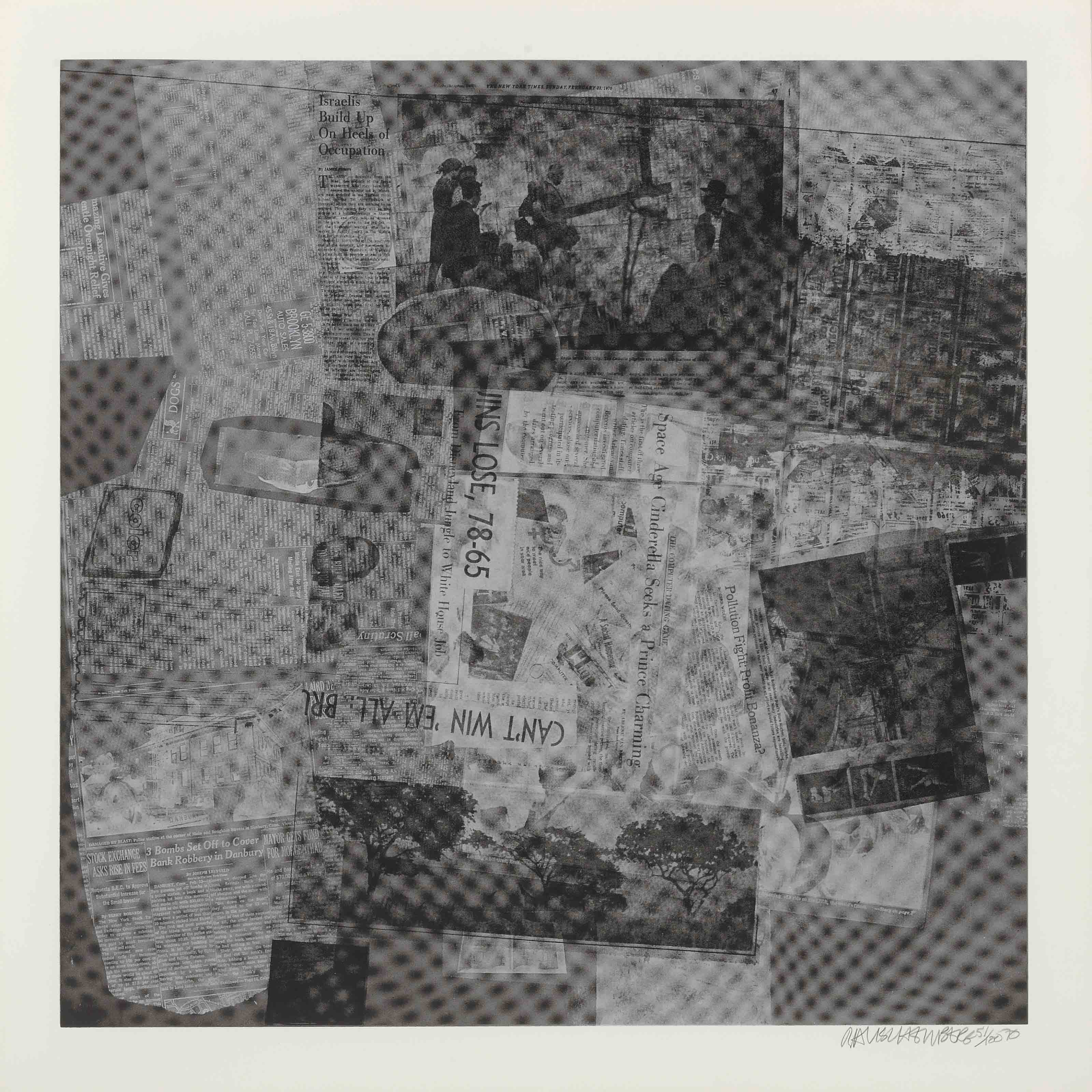 Robert Rauschenberg — Серия поверхностей, начиная с токов: одна пластина (F. 121)