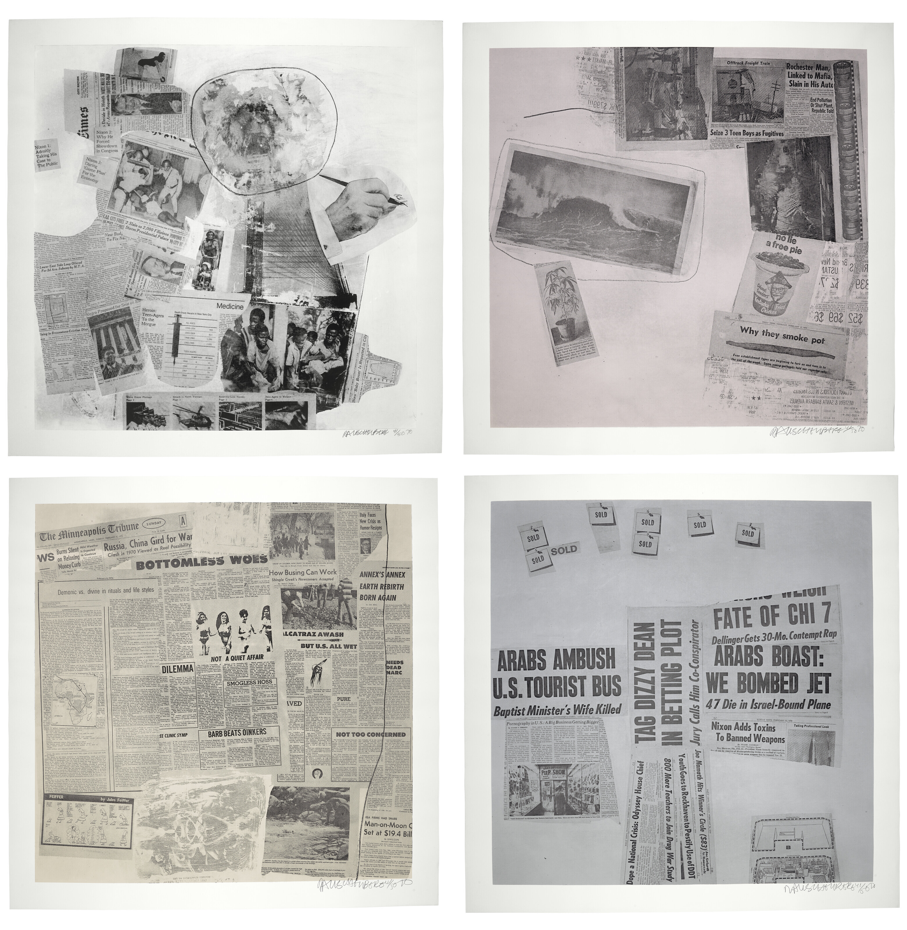 Robert Rauschenberg — Особенности от Currents : четыре принта