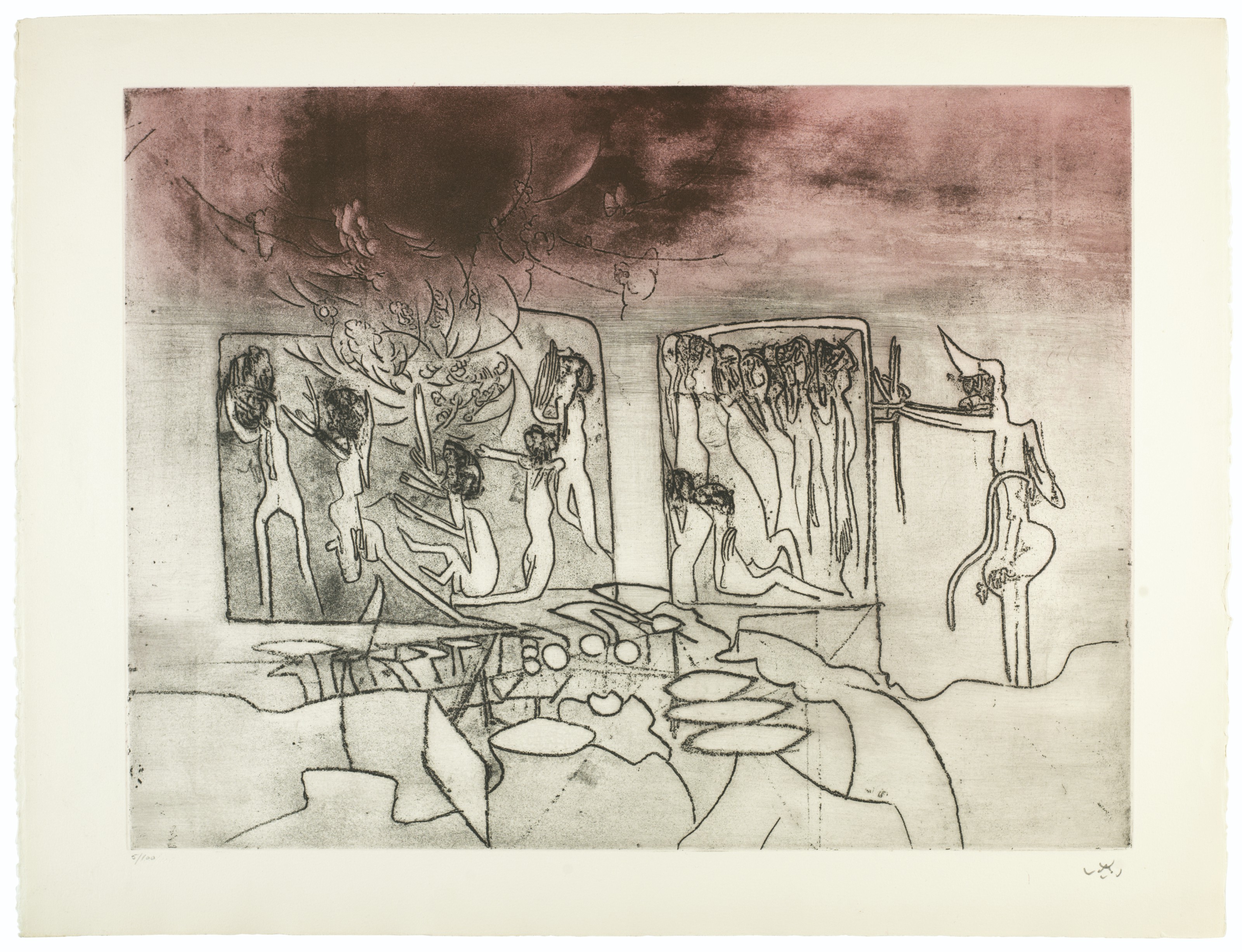 Roberto Matta — Суждения, галерея "Голубая луна", Йорктаун-Хайтс, Нью-Йорк, 1967, изображение 3