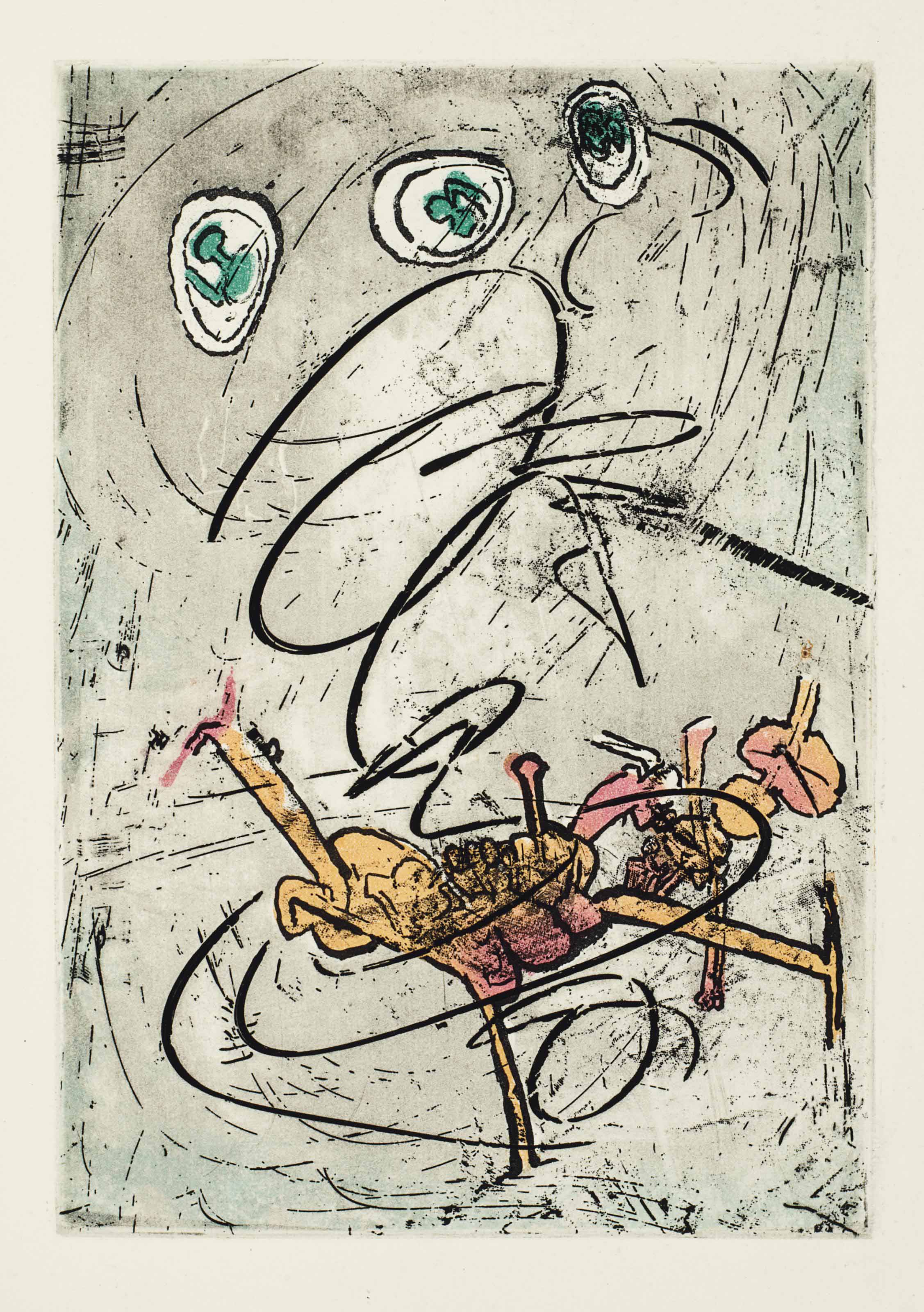 Roberto Matta — "Вижи на небесах", Галерея изданий "Дракон", Париж, 1959