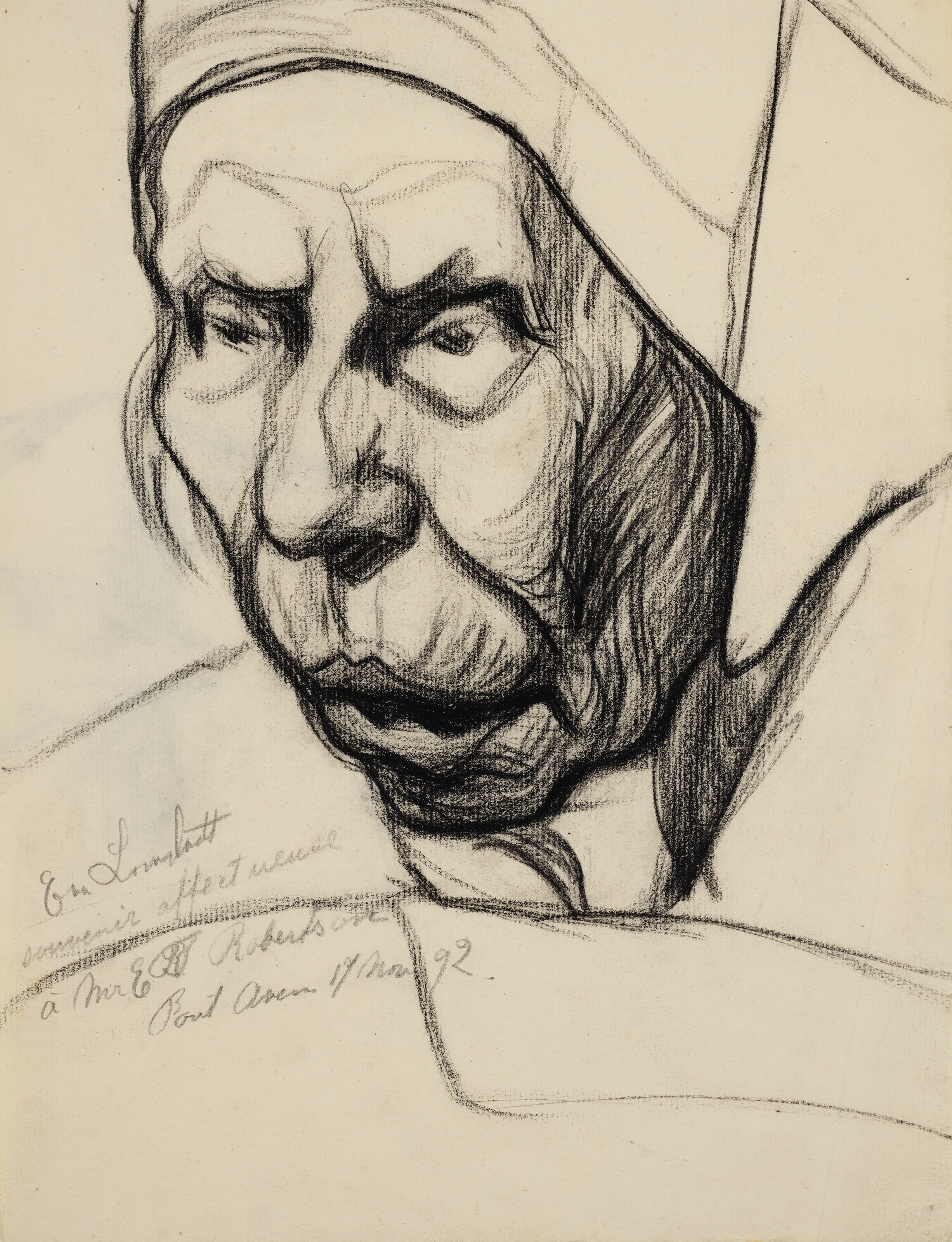 Roderic O'Conor — Портрет бретонской женщины ( спереди ); этюд для глаз ( сзади )