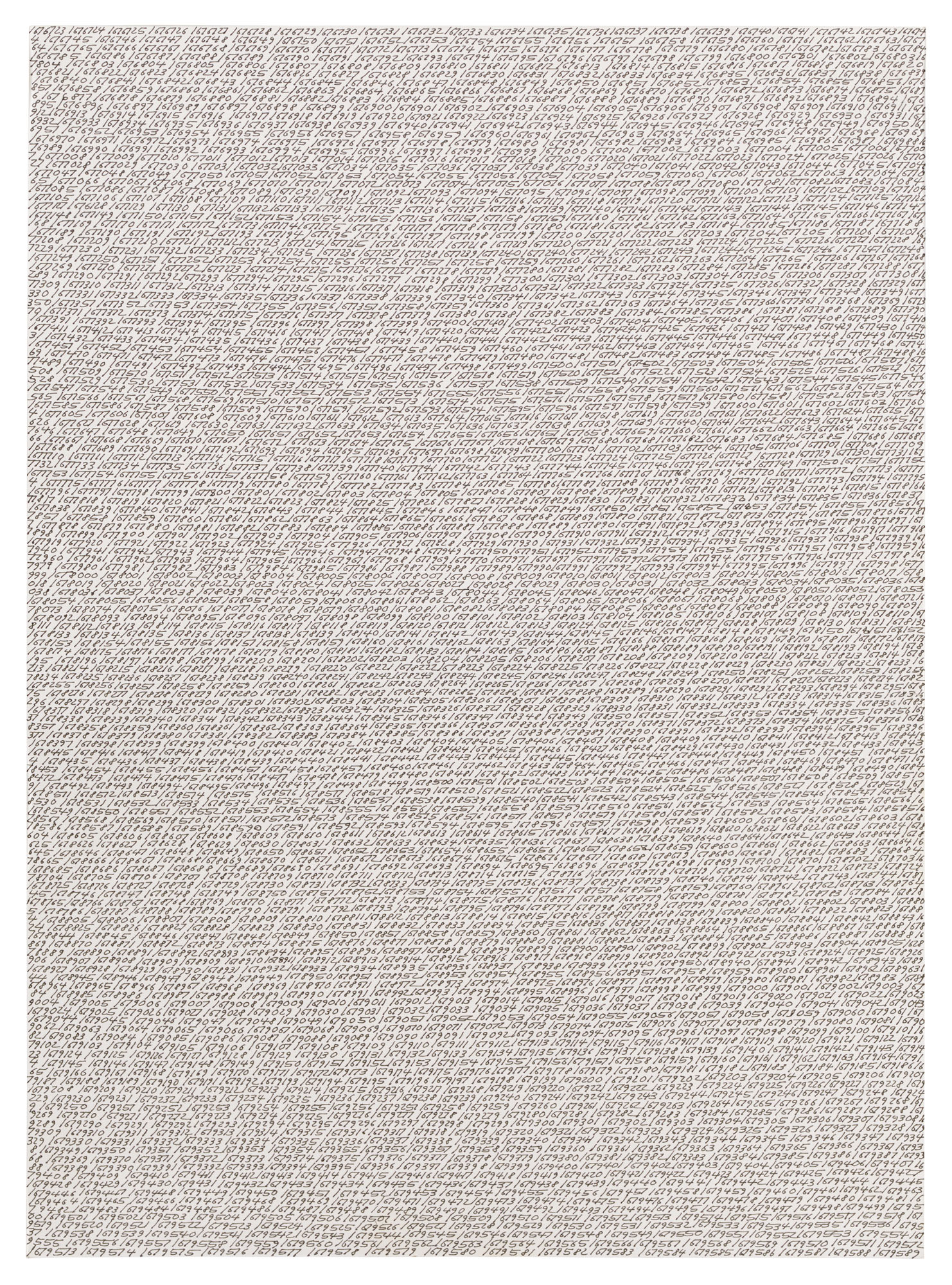 Roman Opalka — ОПАЛКА 1965/1- ∞ Деталь, 1676723-1679589
