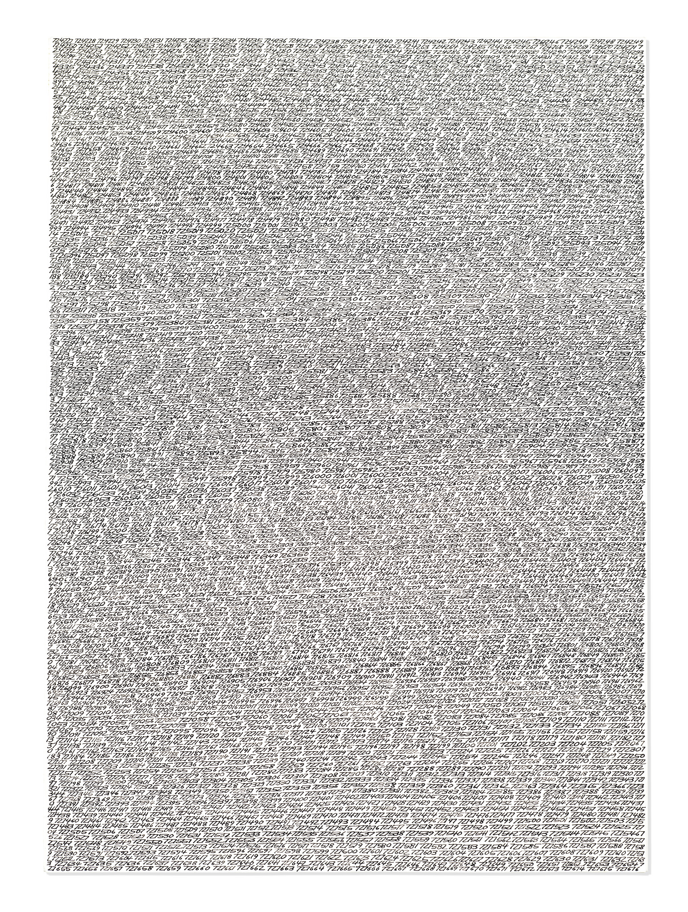 Roman Opalka — Карта путешествий по ОПАЛКЕ 1965 / 1 – ∞ ‘ПОДРОБНО – 724227 – 727676