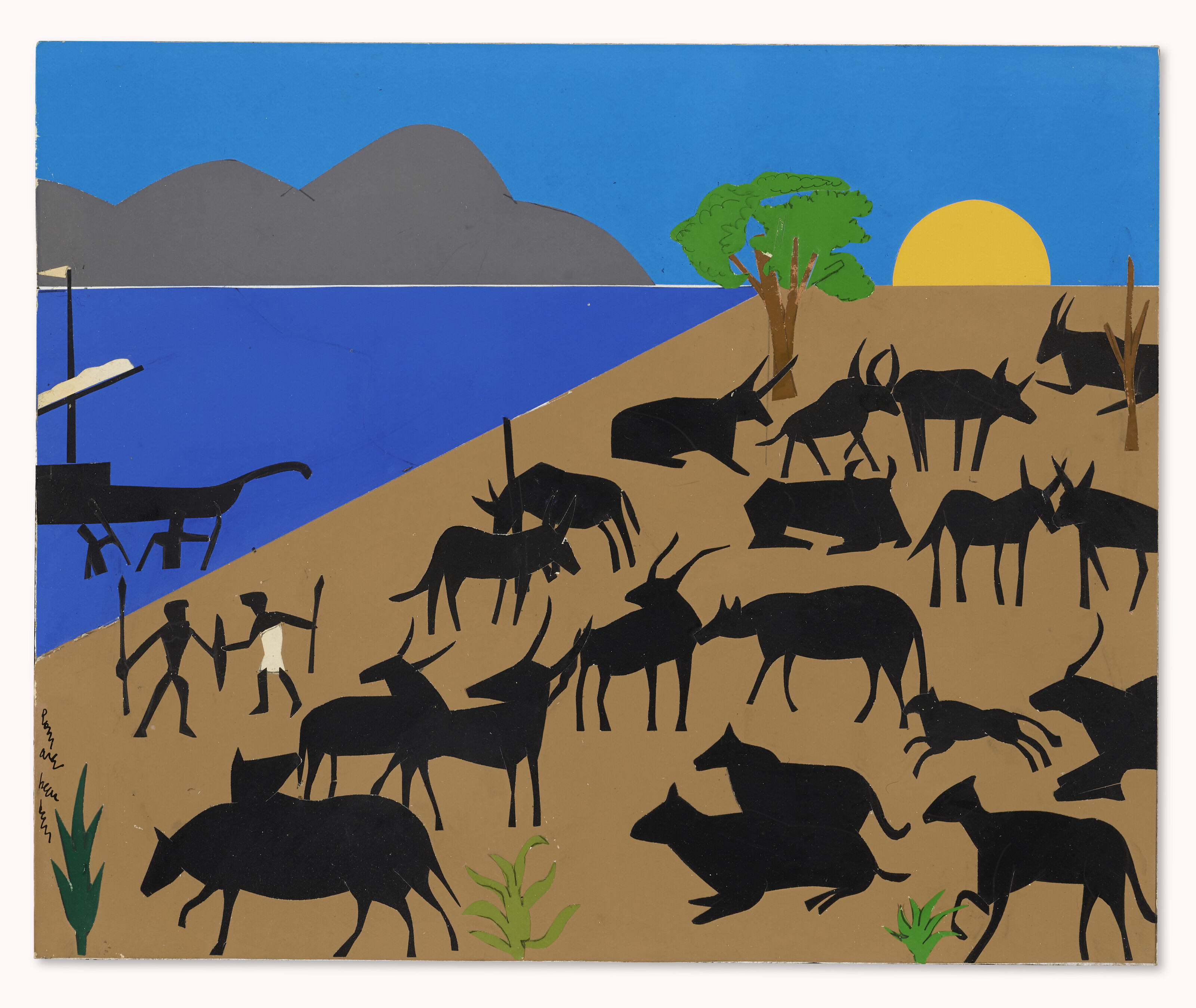 Romare Bearden — Крупный рогатый скот Бога Солнца