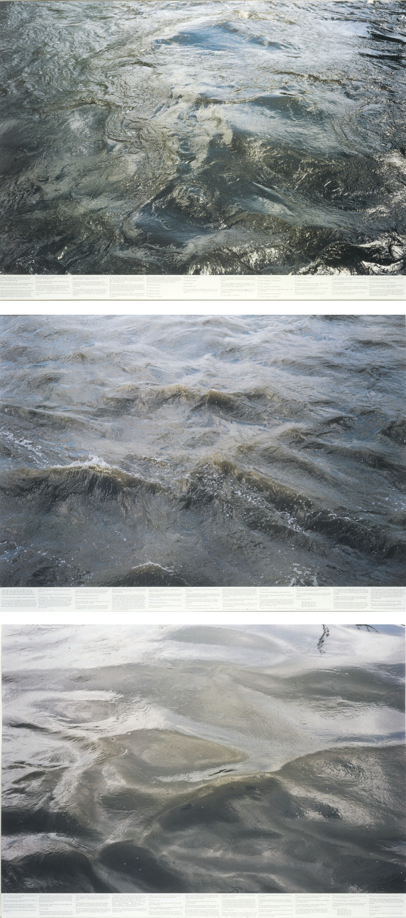 Roni Horn — Тихая вода (например, река Темза) - изображения C, O и J (в трех частях)