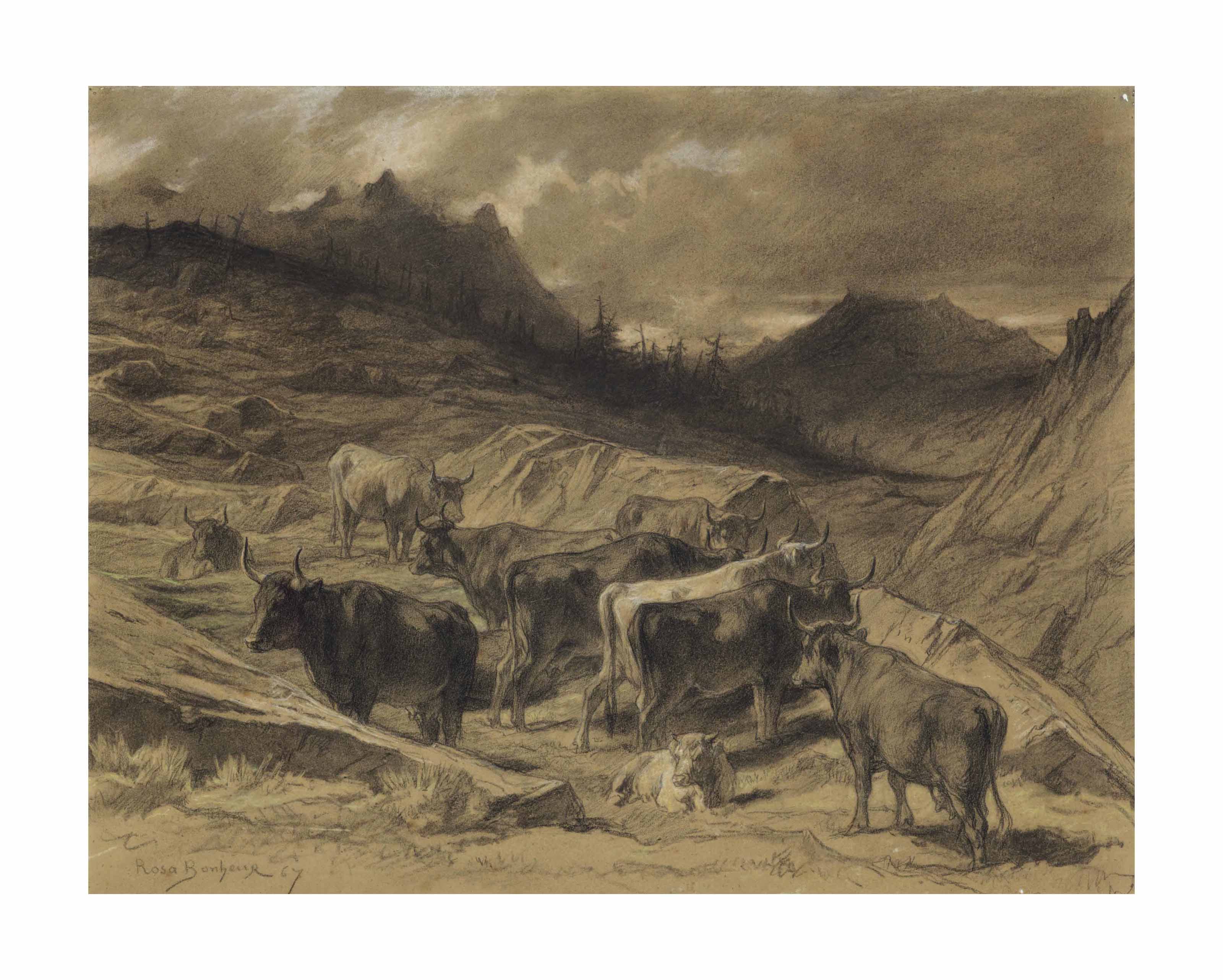 Rosa Bonheur — Продает крупный рогатый скот в Оверни