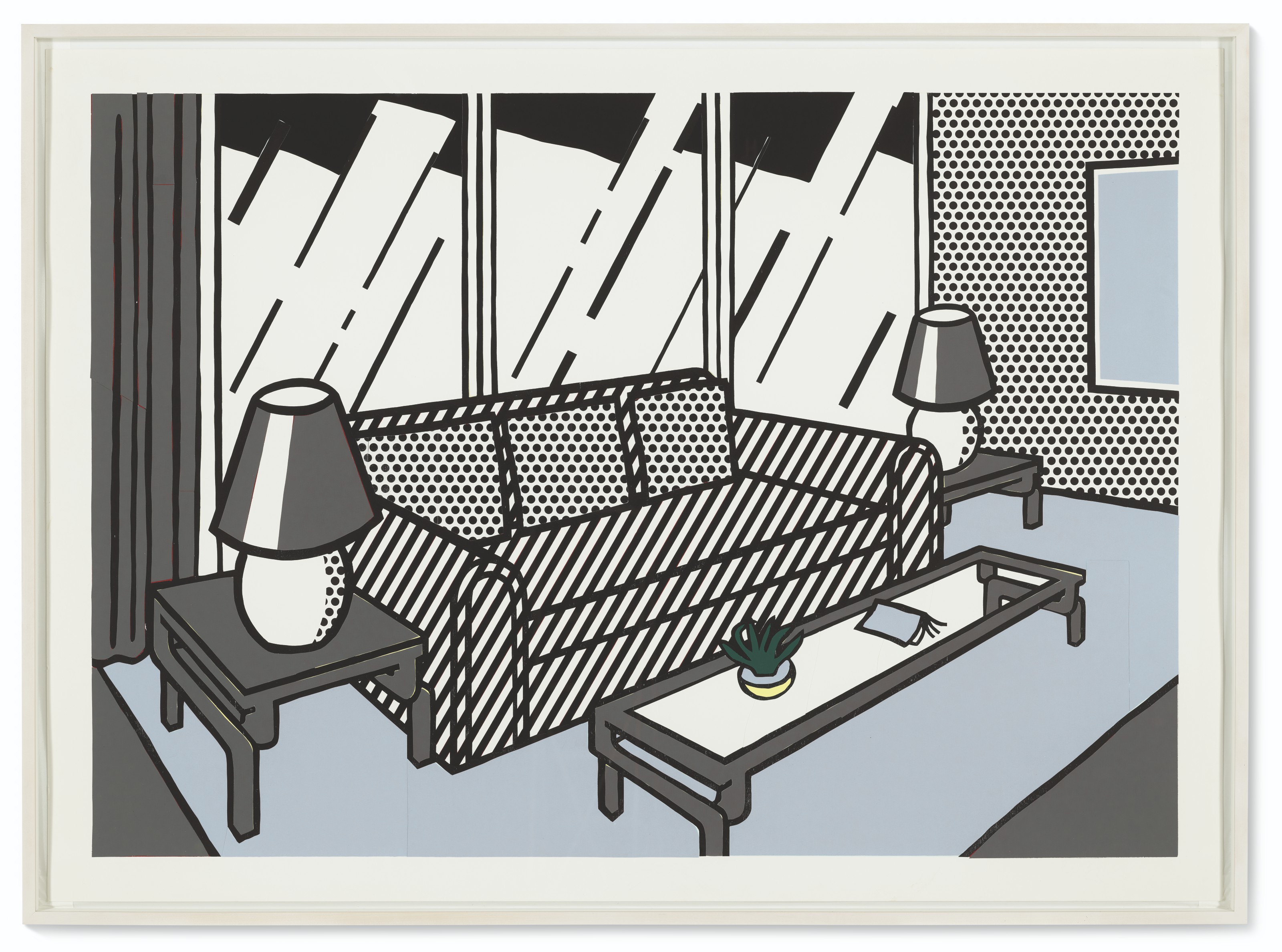 Roy Lichtenstein — Красные лампы - Уникальное состояние, изображение 2