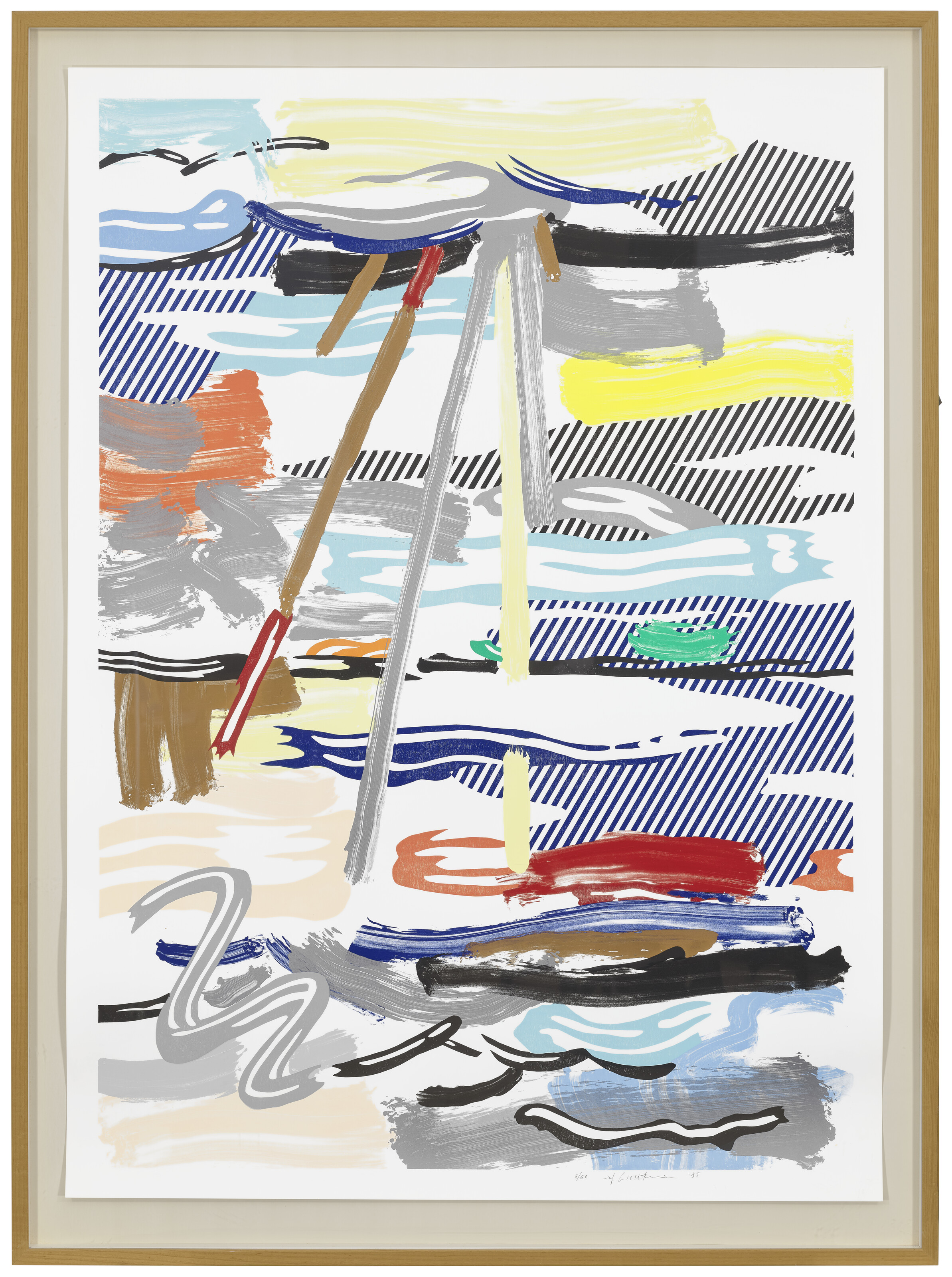 Roy Lichtenstein — Солнечный свет сквозь облака, из серии пейзажей, изображение 2
